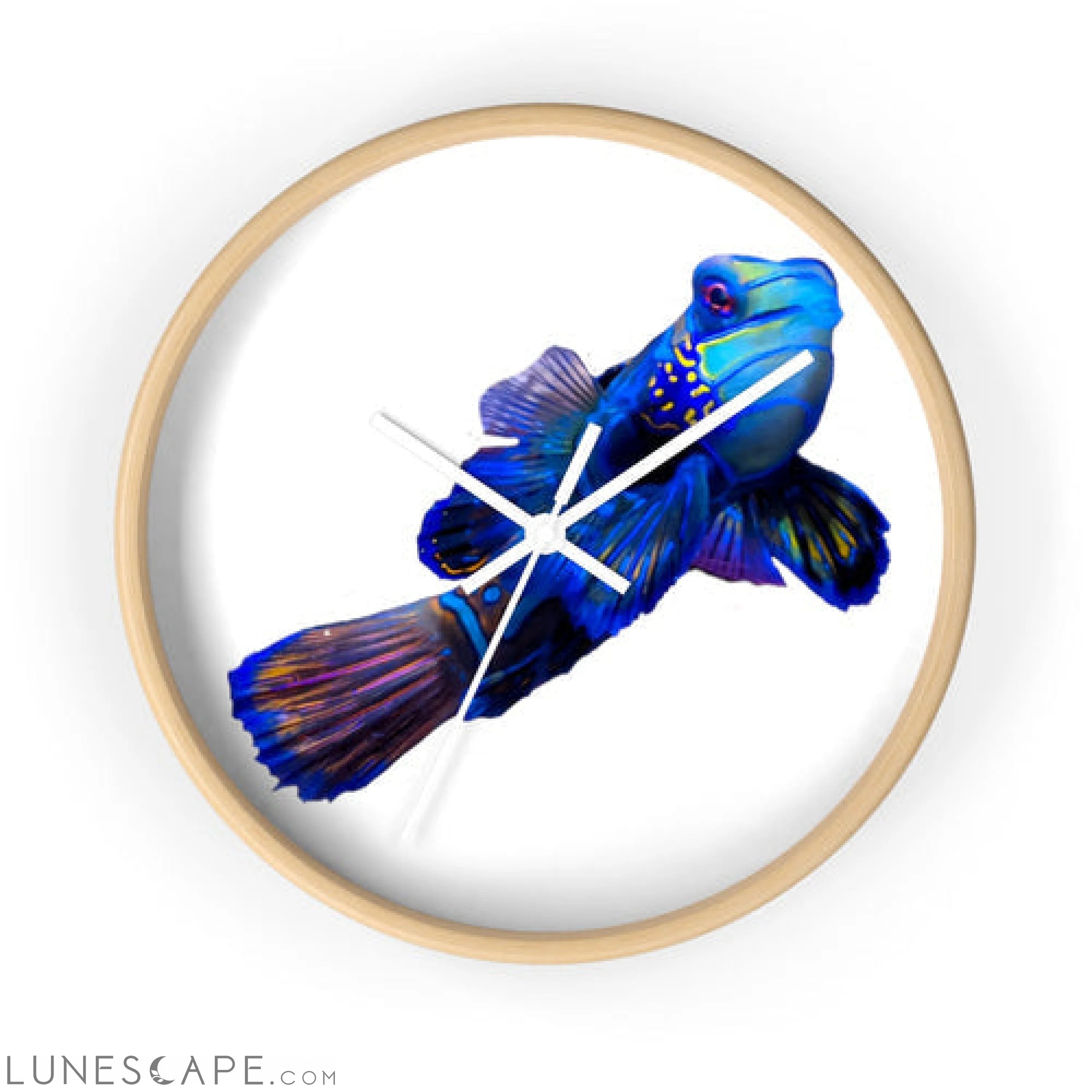 Blue Fish Wall clock LUNESCAPE