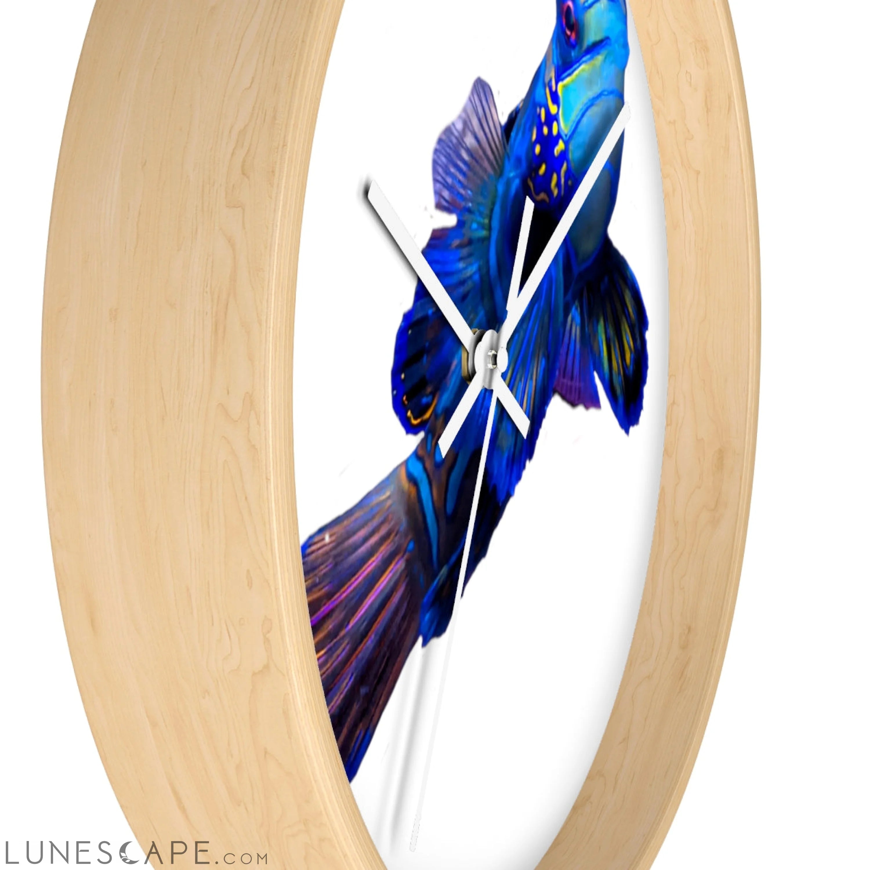 Blue Fish Wall clock LUNESCAPE