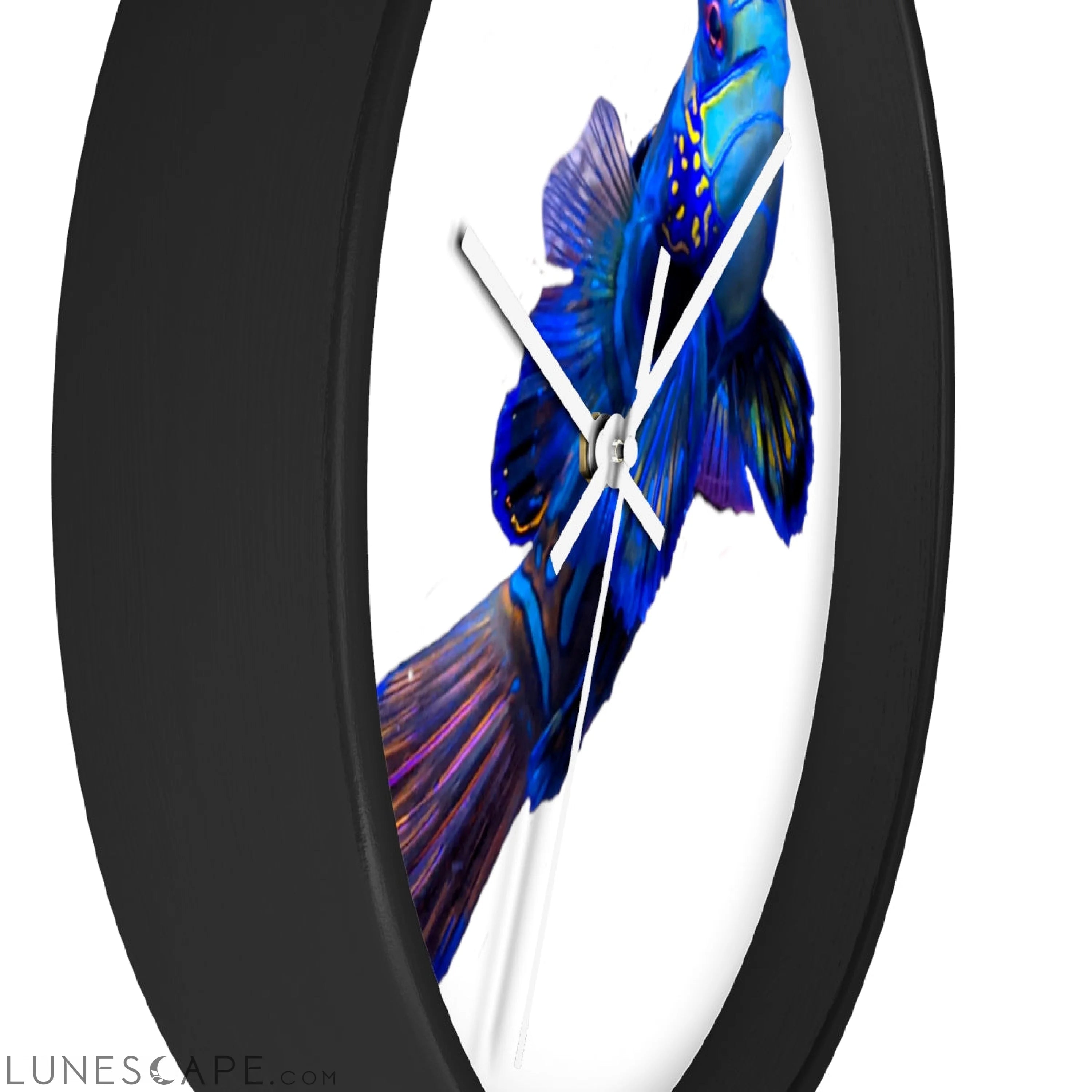 Blue Fish Wall clock LUNESCAPE