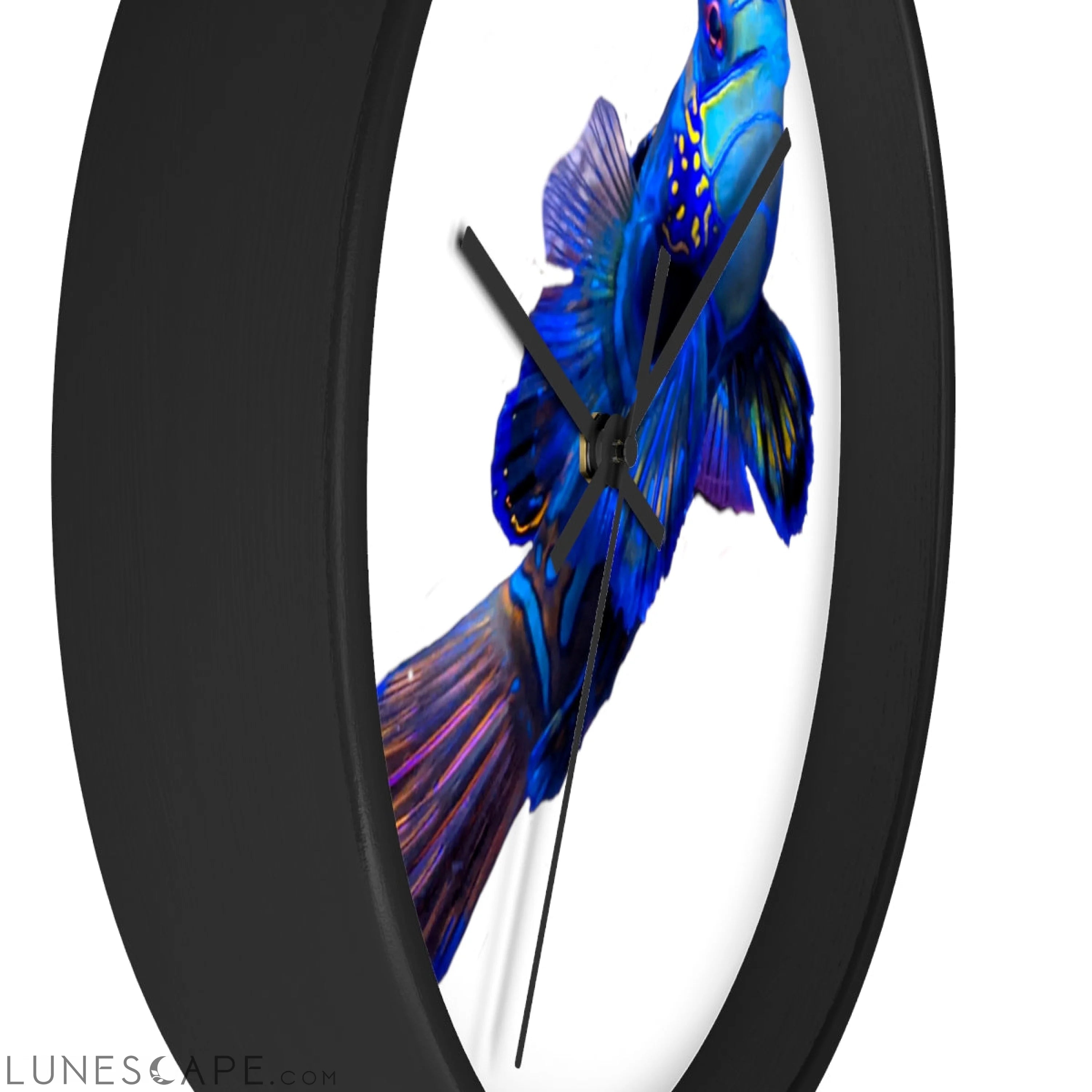 Blue Fish Wall clock LUNESCAPE
