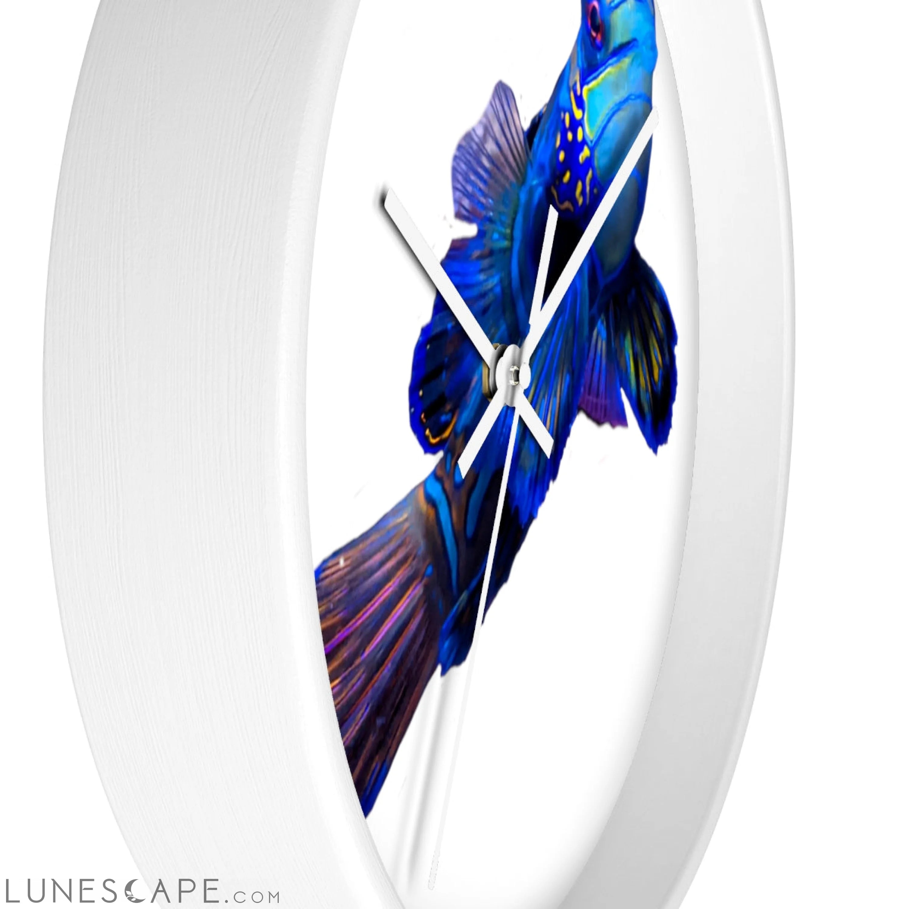 Blue Fish Wall clock LUNESCAPE
