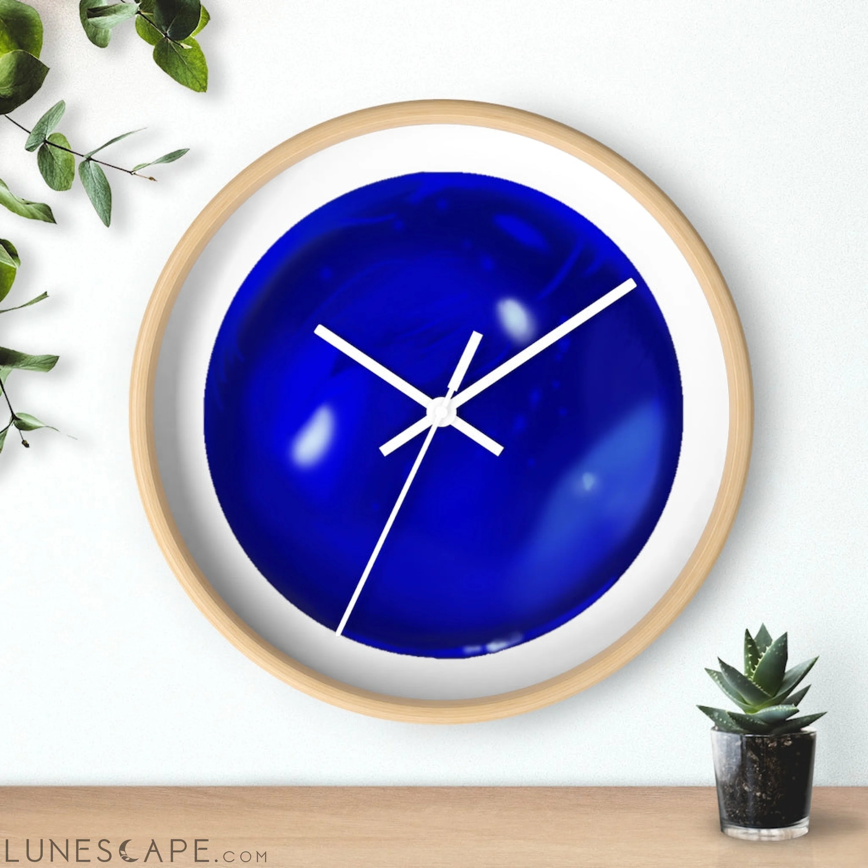Blue Orb Wall clock LUNESCAPE
