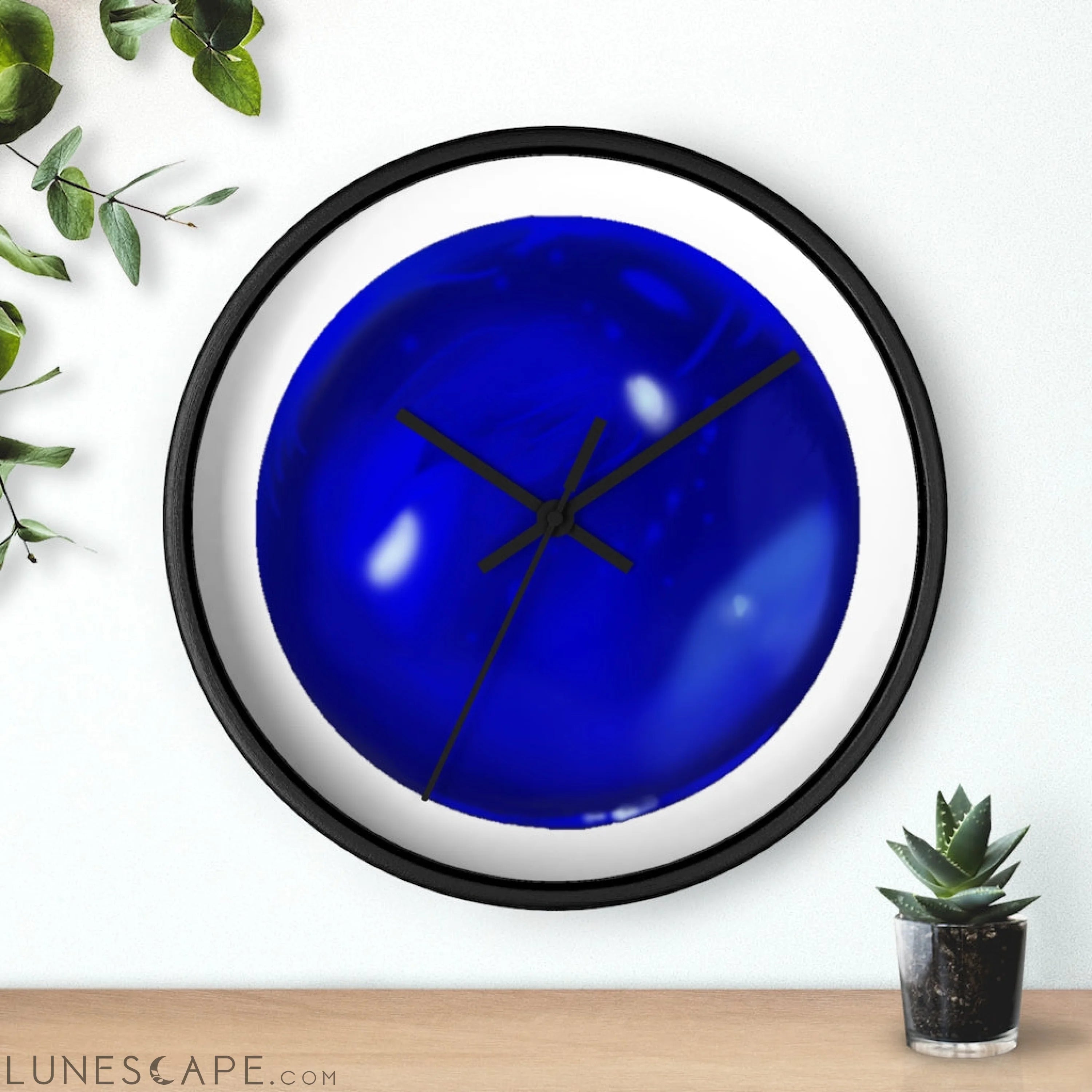 Blue Orb Wall clock LUNESCAPE