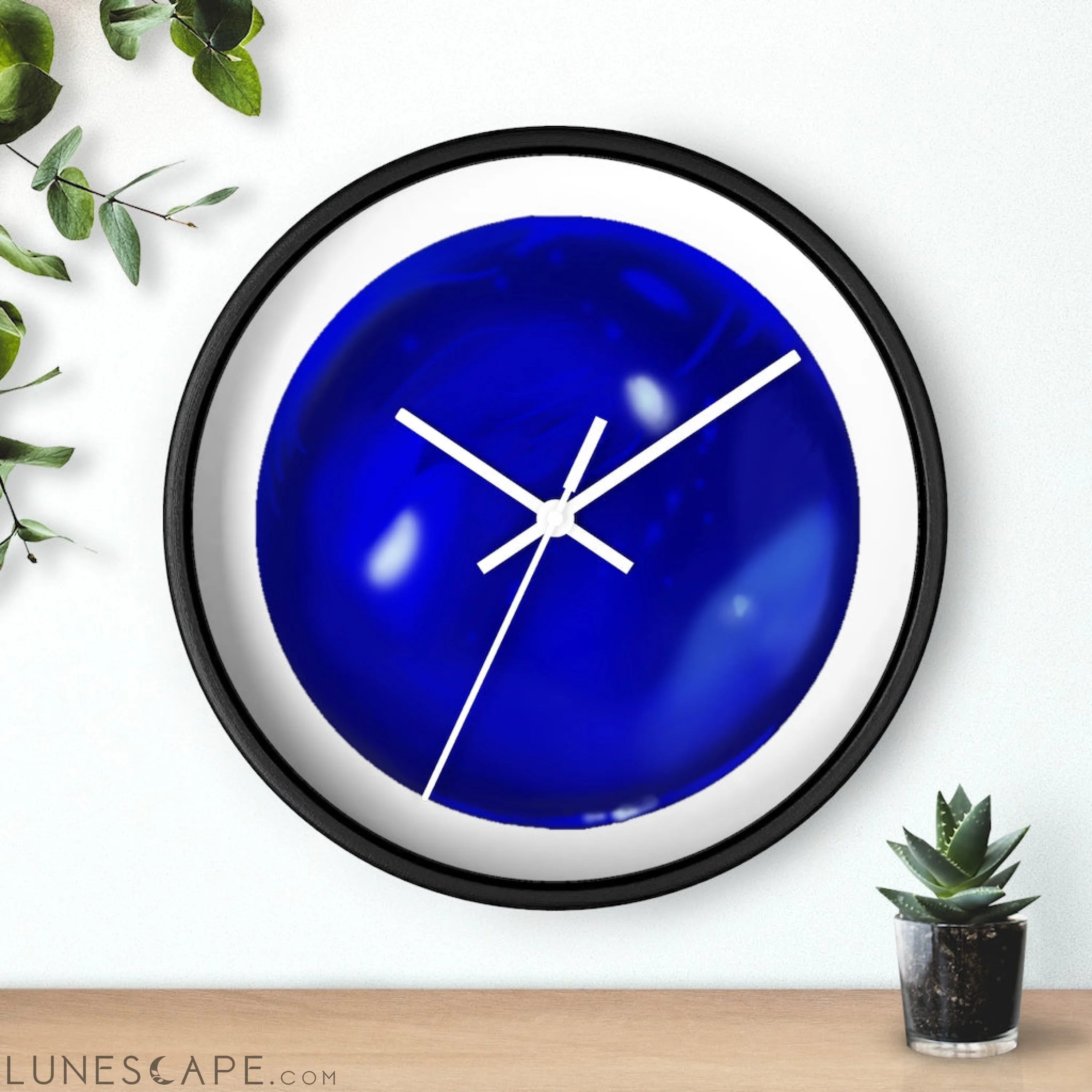 Blue Orb Wall clock LUNESCAPE