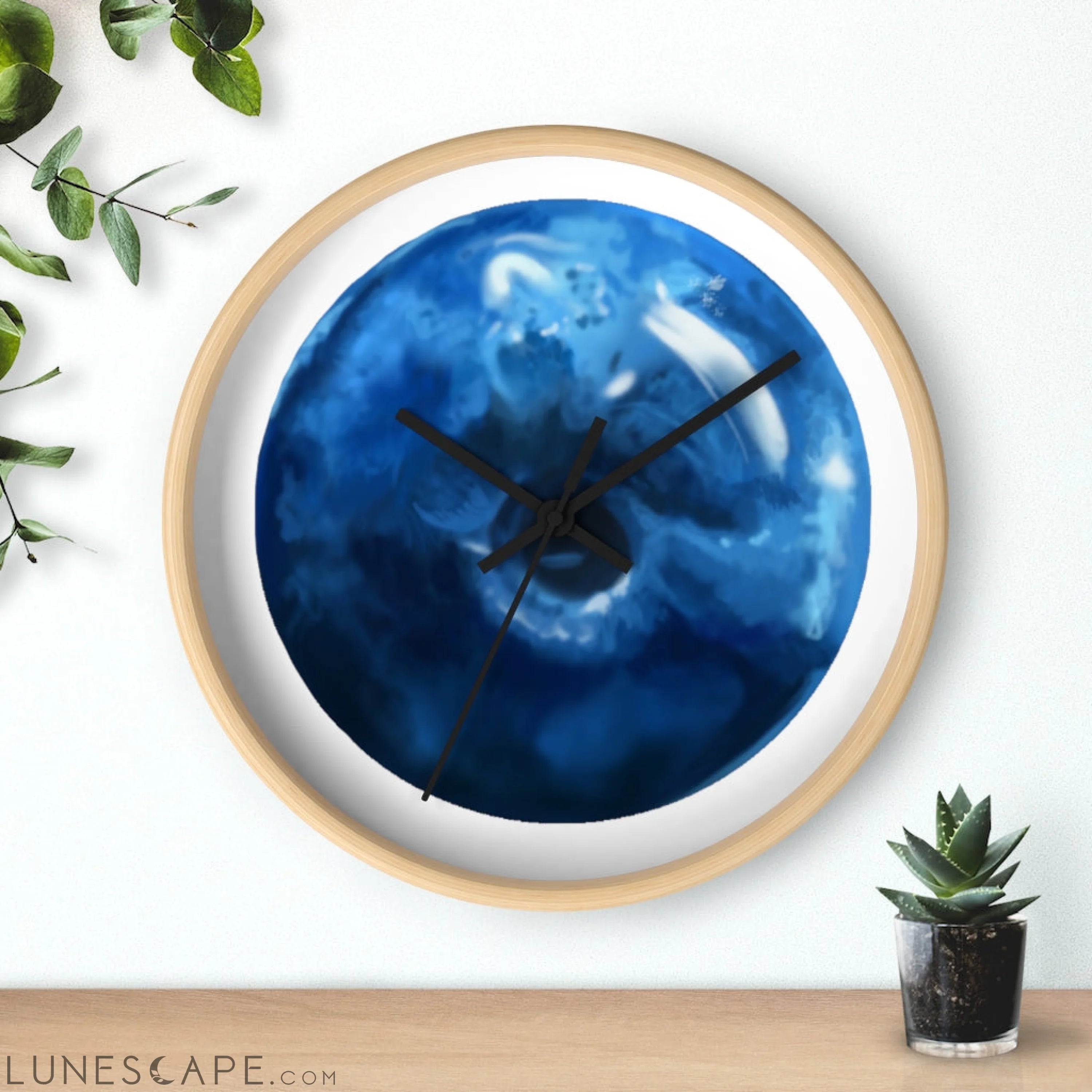 Blueberry Wall clock LUNESCAPE