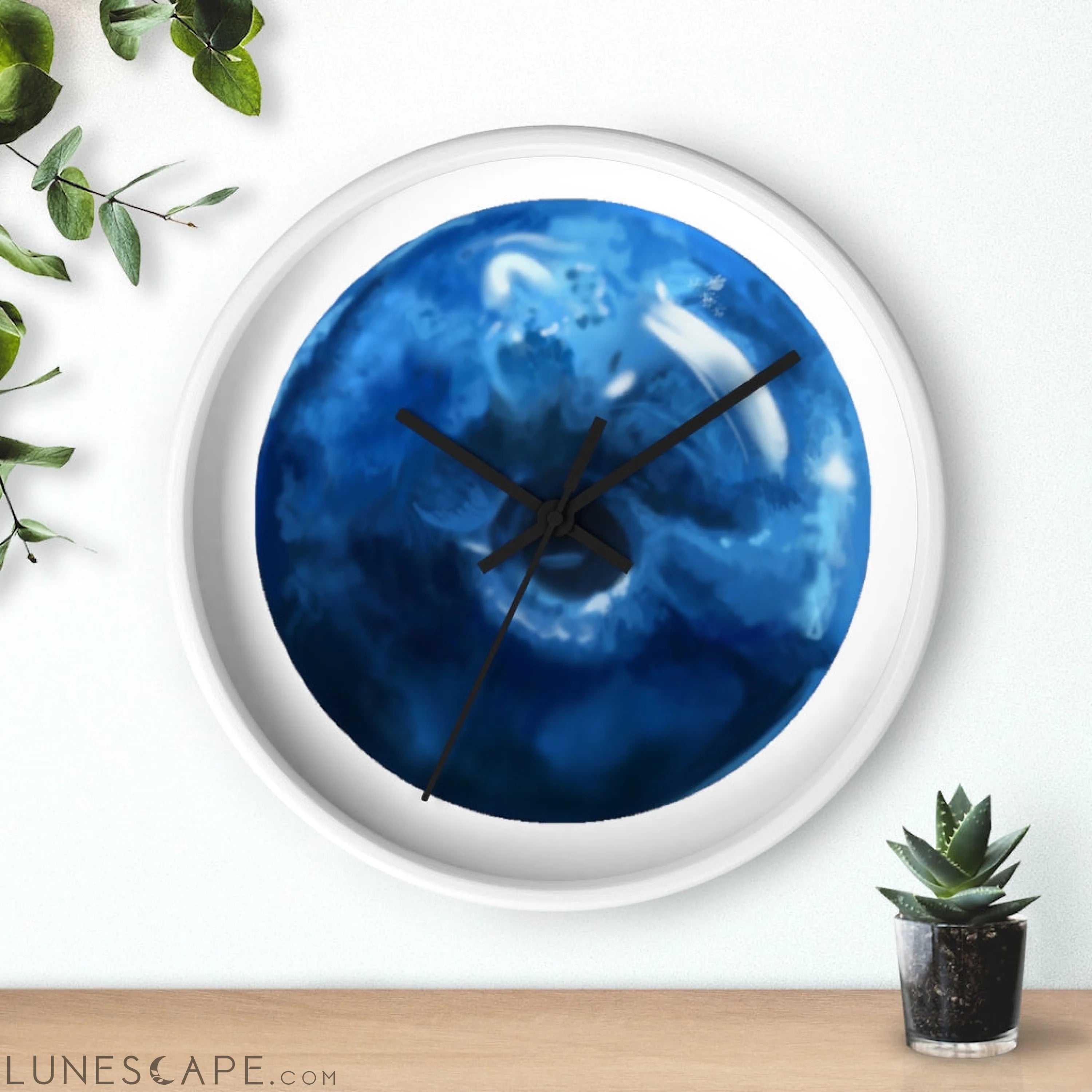 Blueberry Wall clock LUNESCAPE