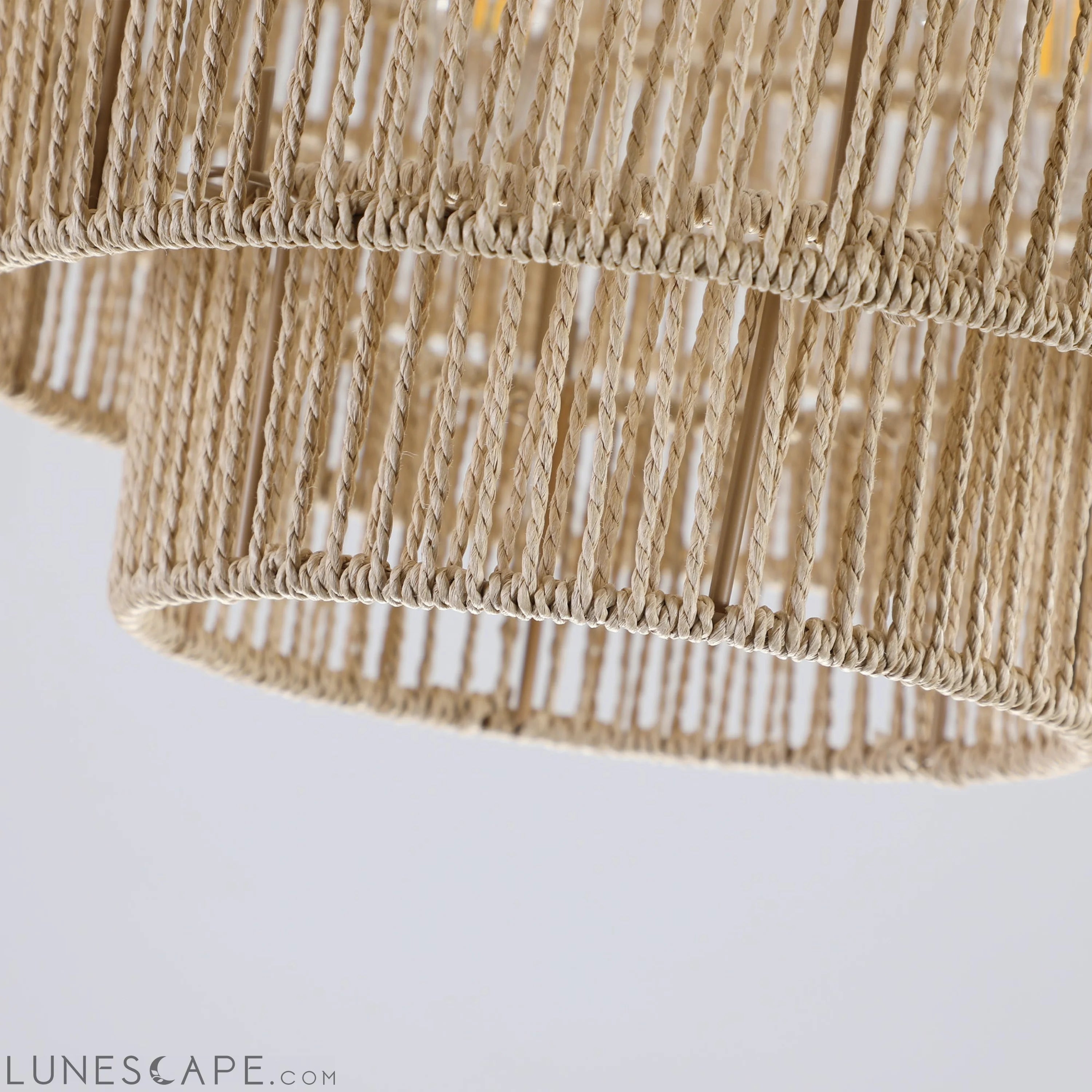 Bohemian style Woven Pendant Light 23.6 Inch Rattan Ligh Large Rattan LUNESCAPE