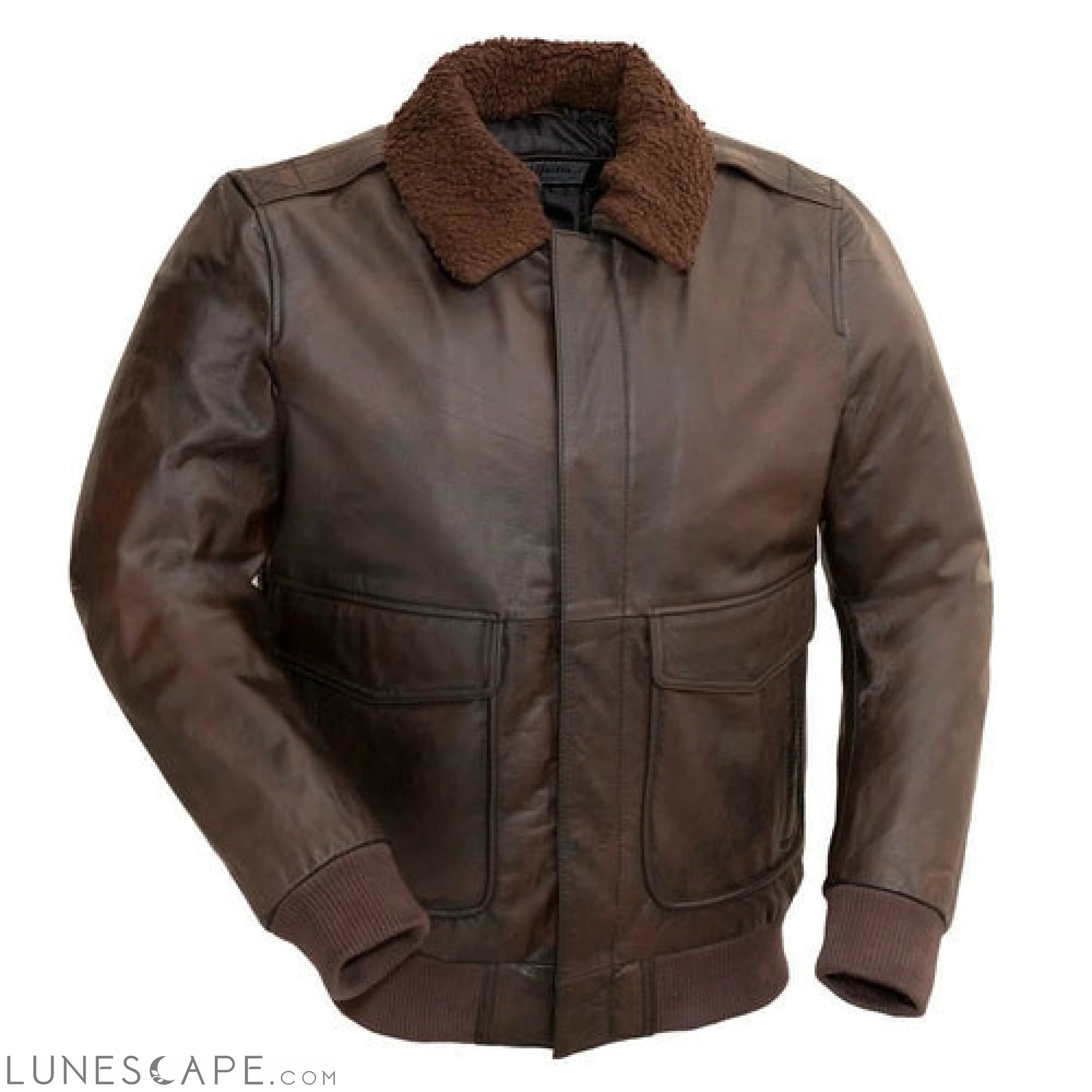 Bomber - Men's Leather Jacket LUNESCAPE