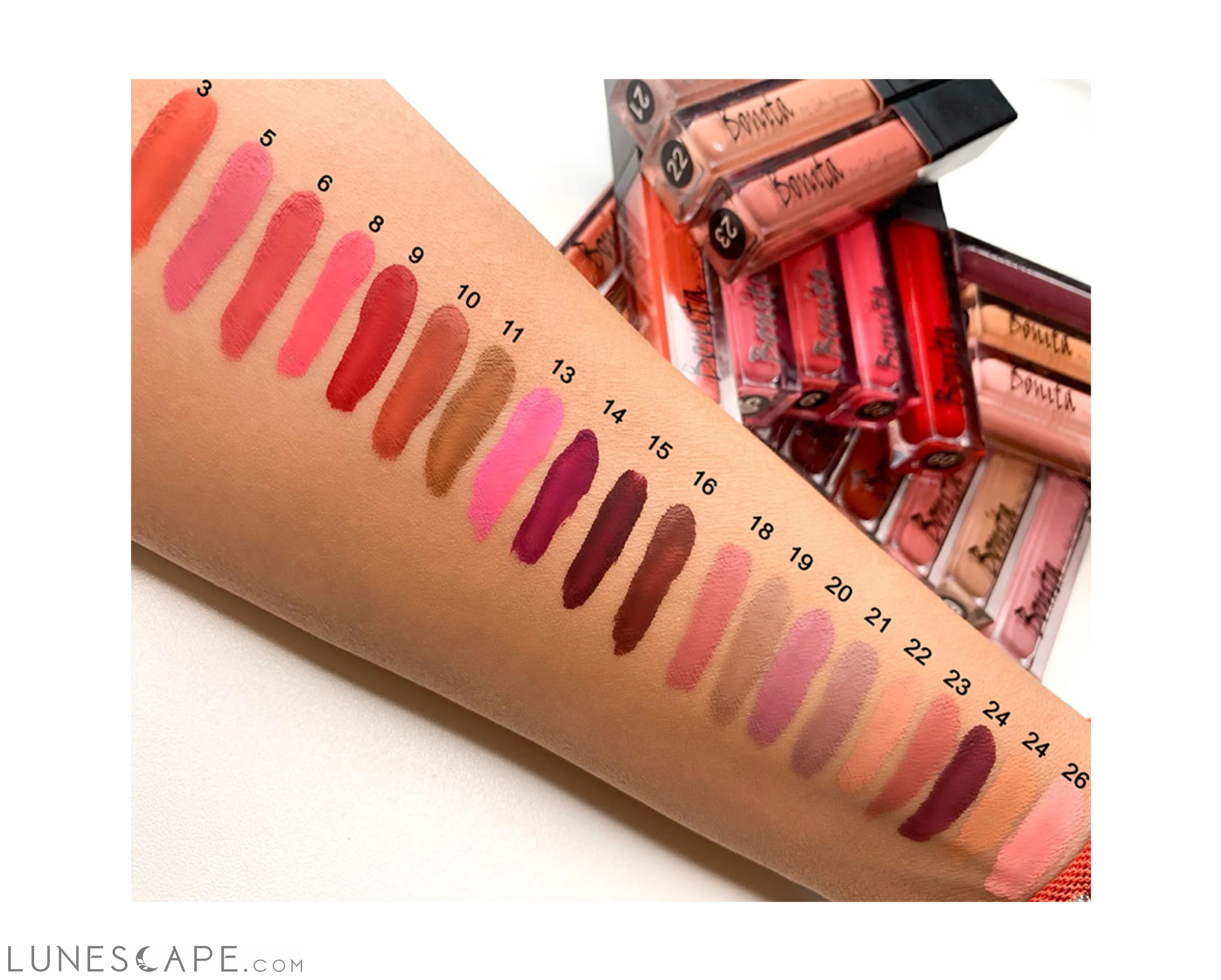 Bonita Matte Liquid Lipstick 03 LUNESCAPE