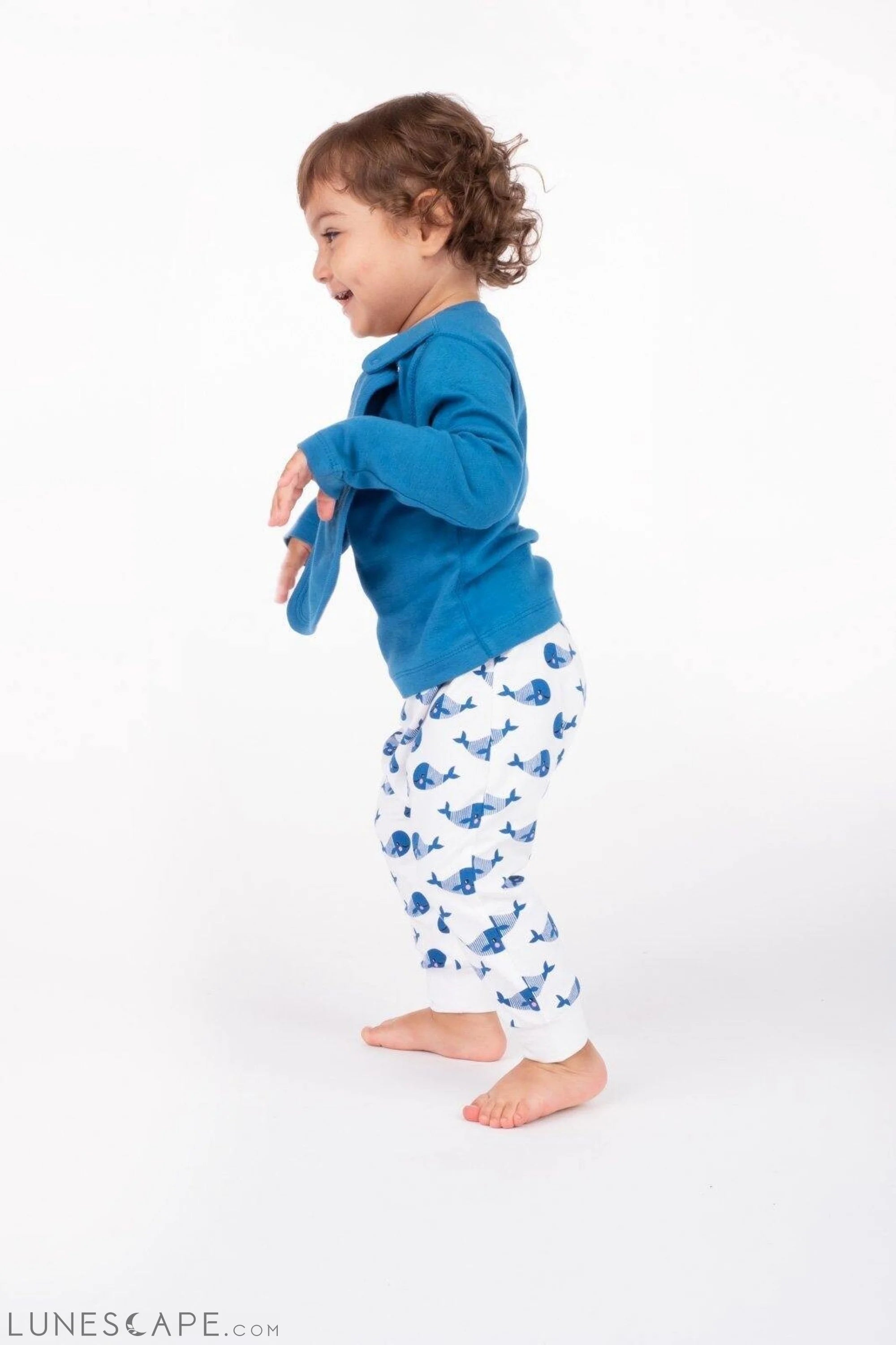 "Boo Boo" Harem Pants - Blue Whale LUNESCAPE