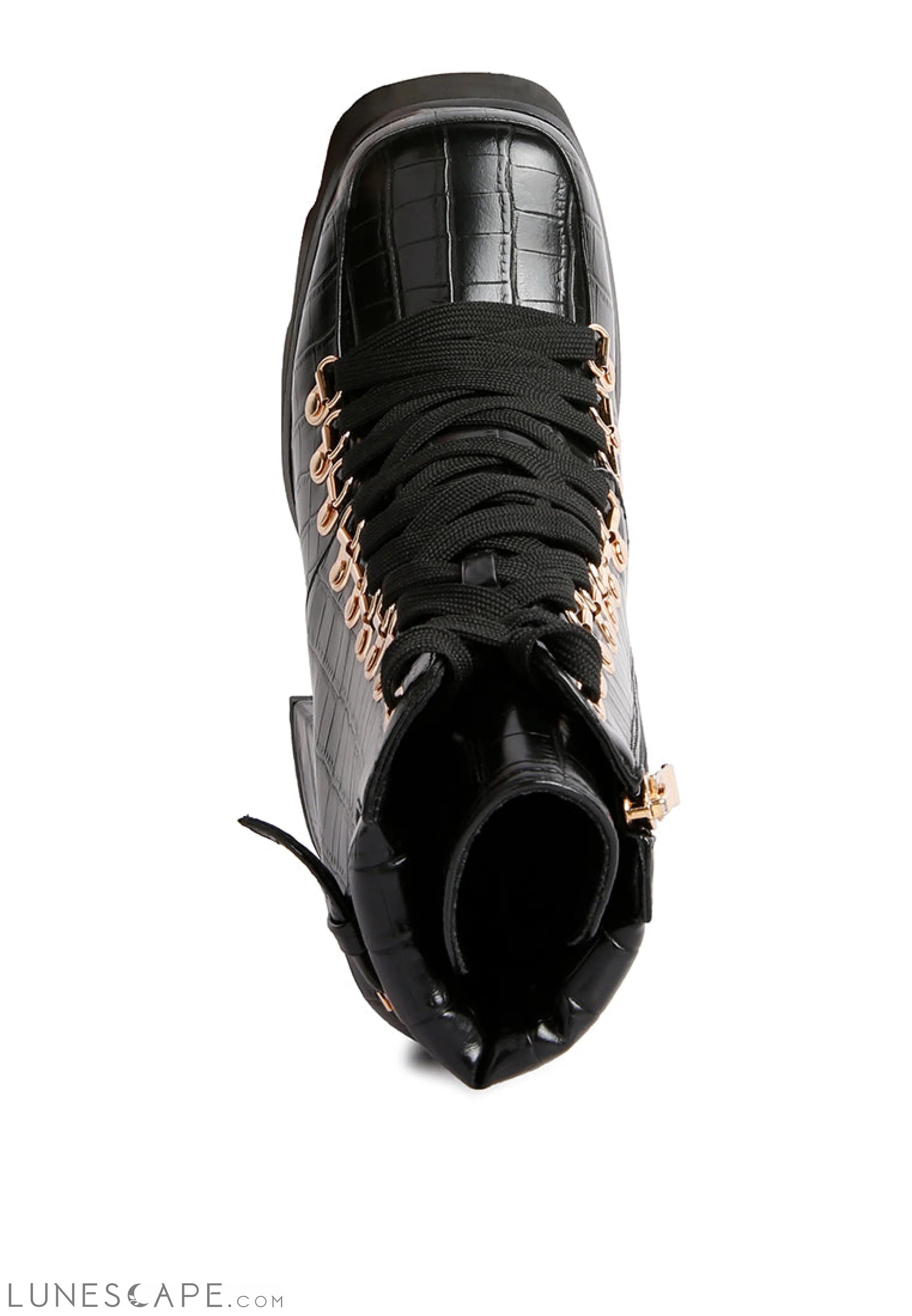 Boogie High Platform Lace Up Boots LUNESCAPE