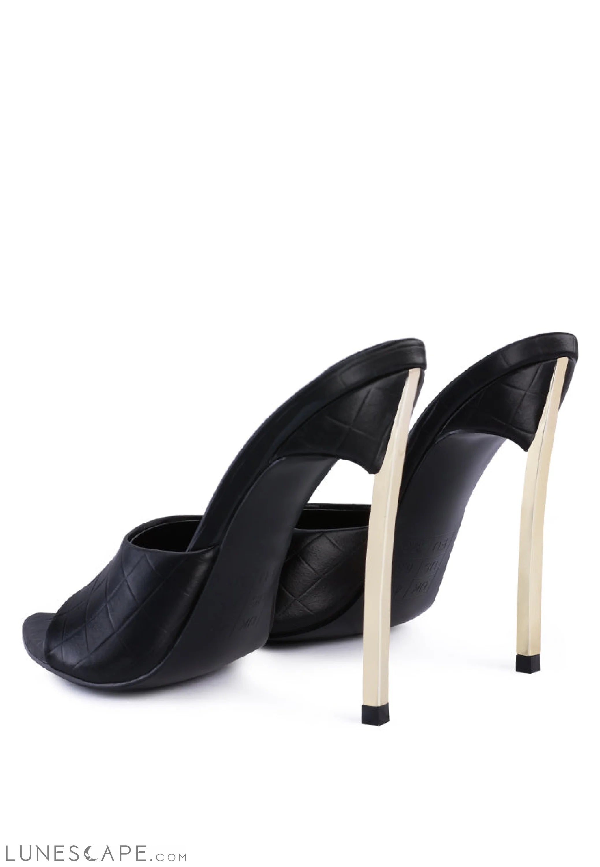 Bottoms Up Strappy Slip On Stiletto Heels LUNESCAPE
