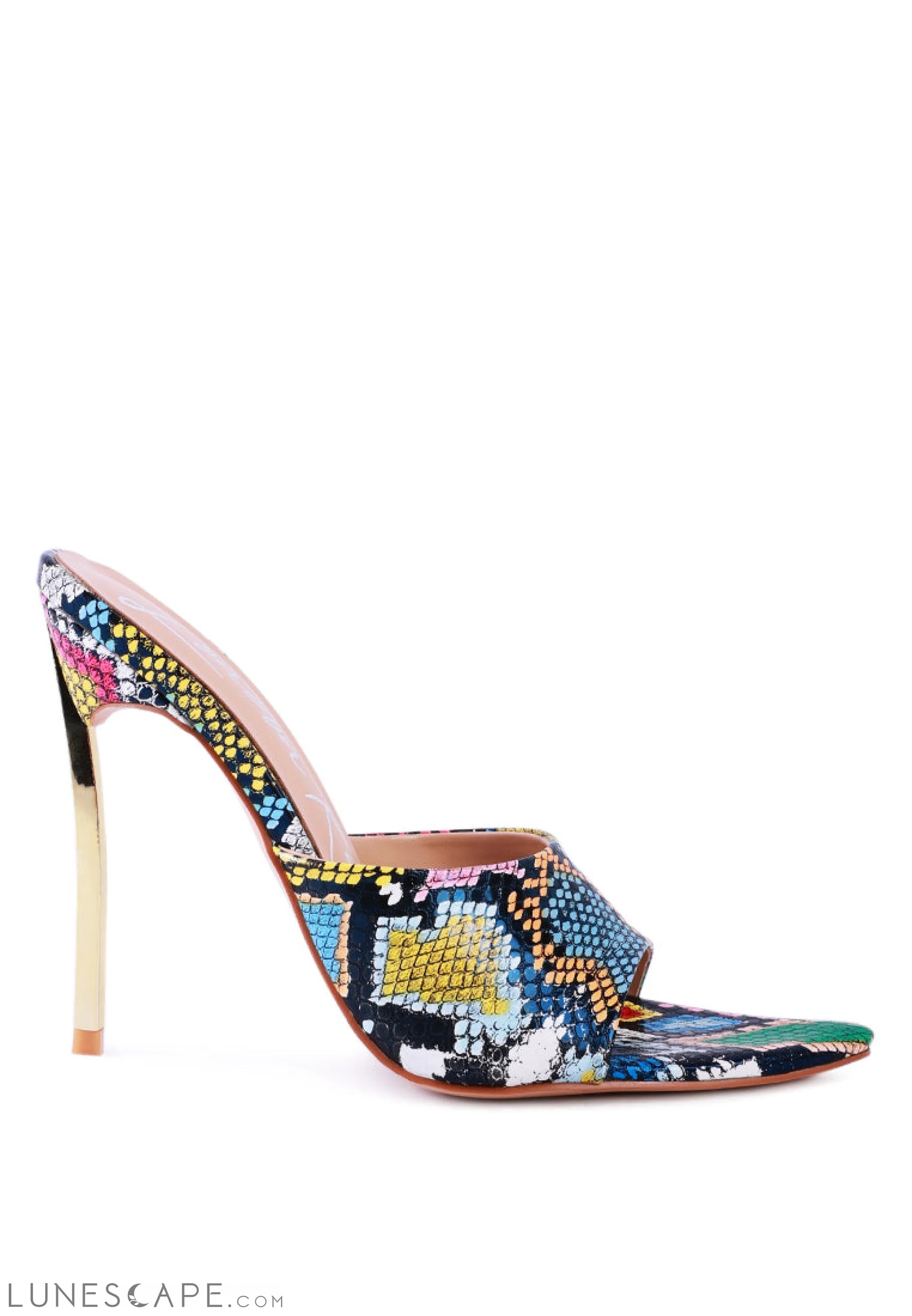 Bottoms Up Strappy Slip On Stiletto Heels LUNESCAPE