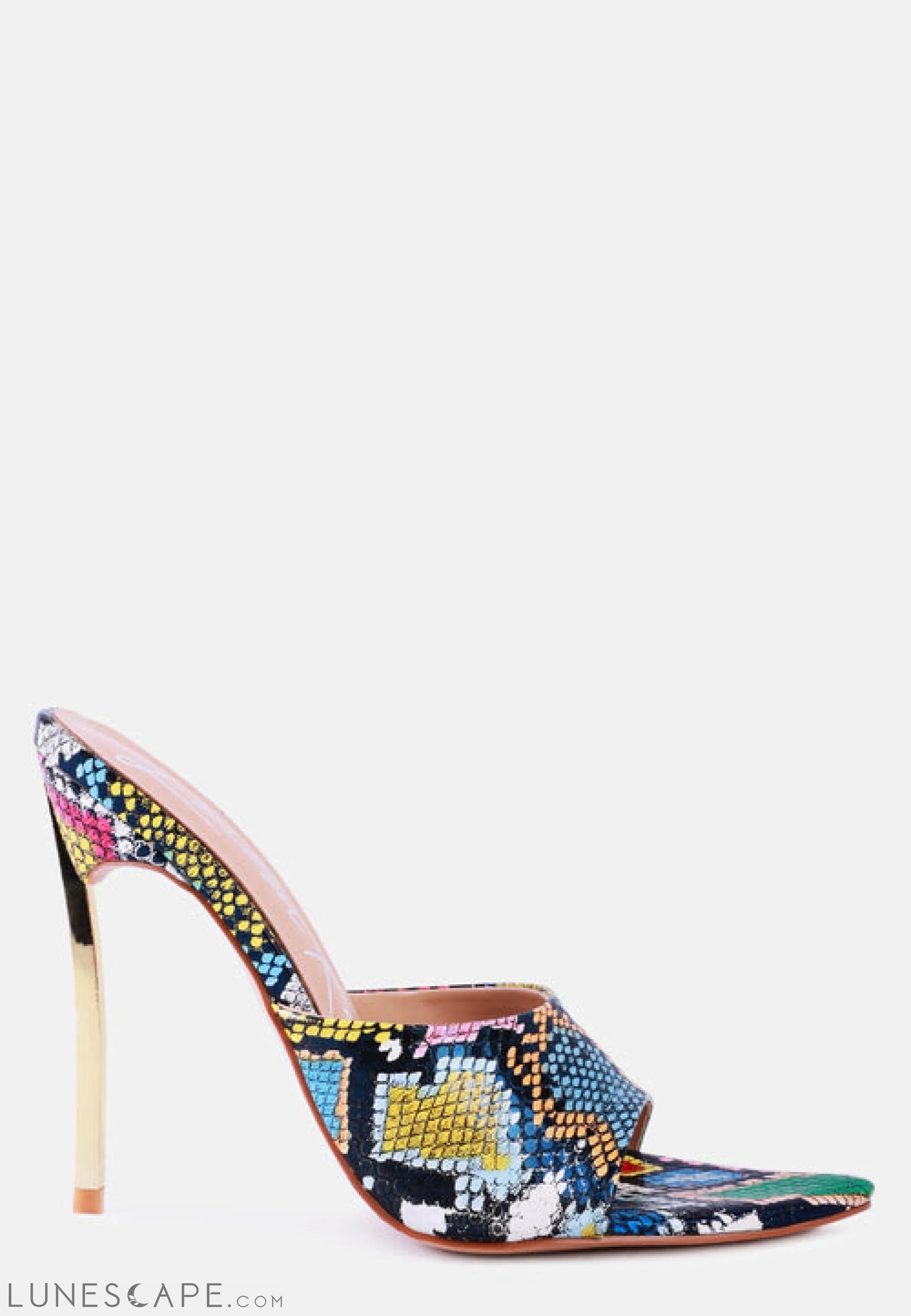 Bottoms Up Strappy Slip On Stiletto Heels LUNESCAPE