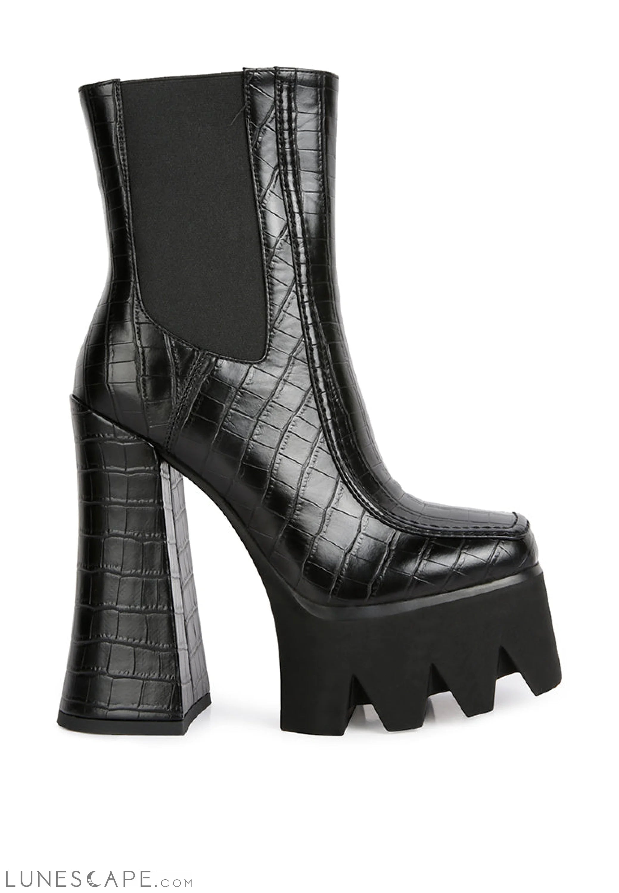 Bounty High Platform Heel Chelsea Boots LUNESCAPE