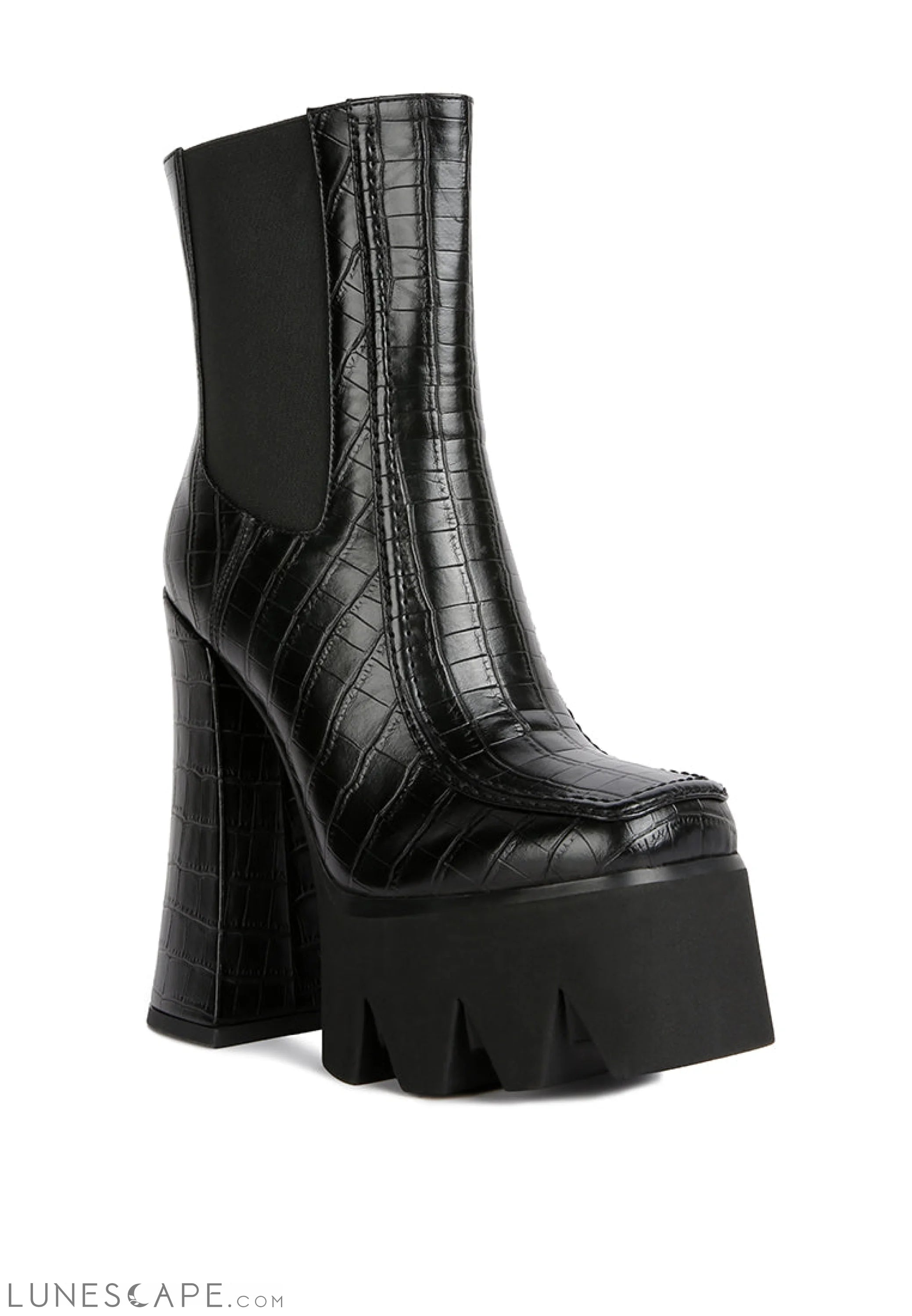 Bounty High Platform Heel Chelsea Boots LUNESCAPE