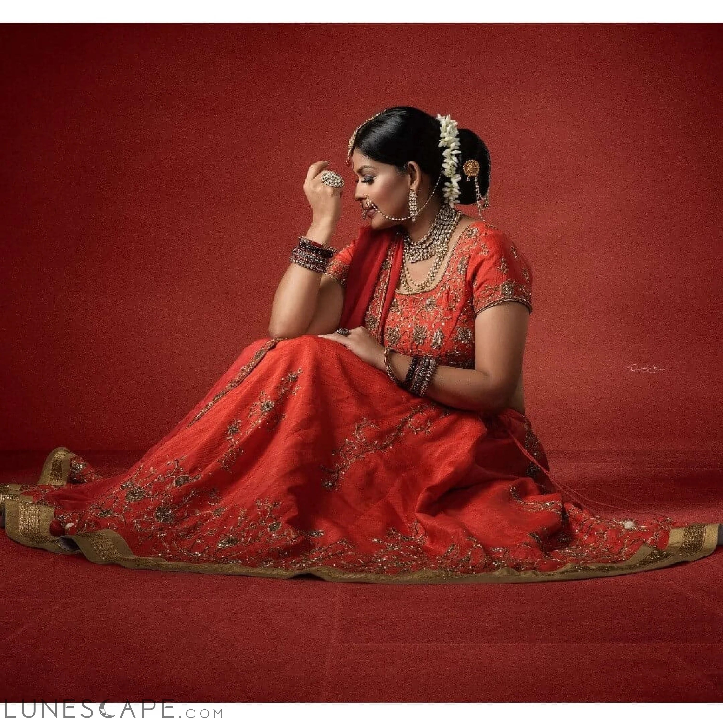 Bridal Lehenga in Silk LUNESCAPE