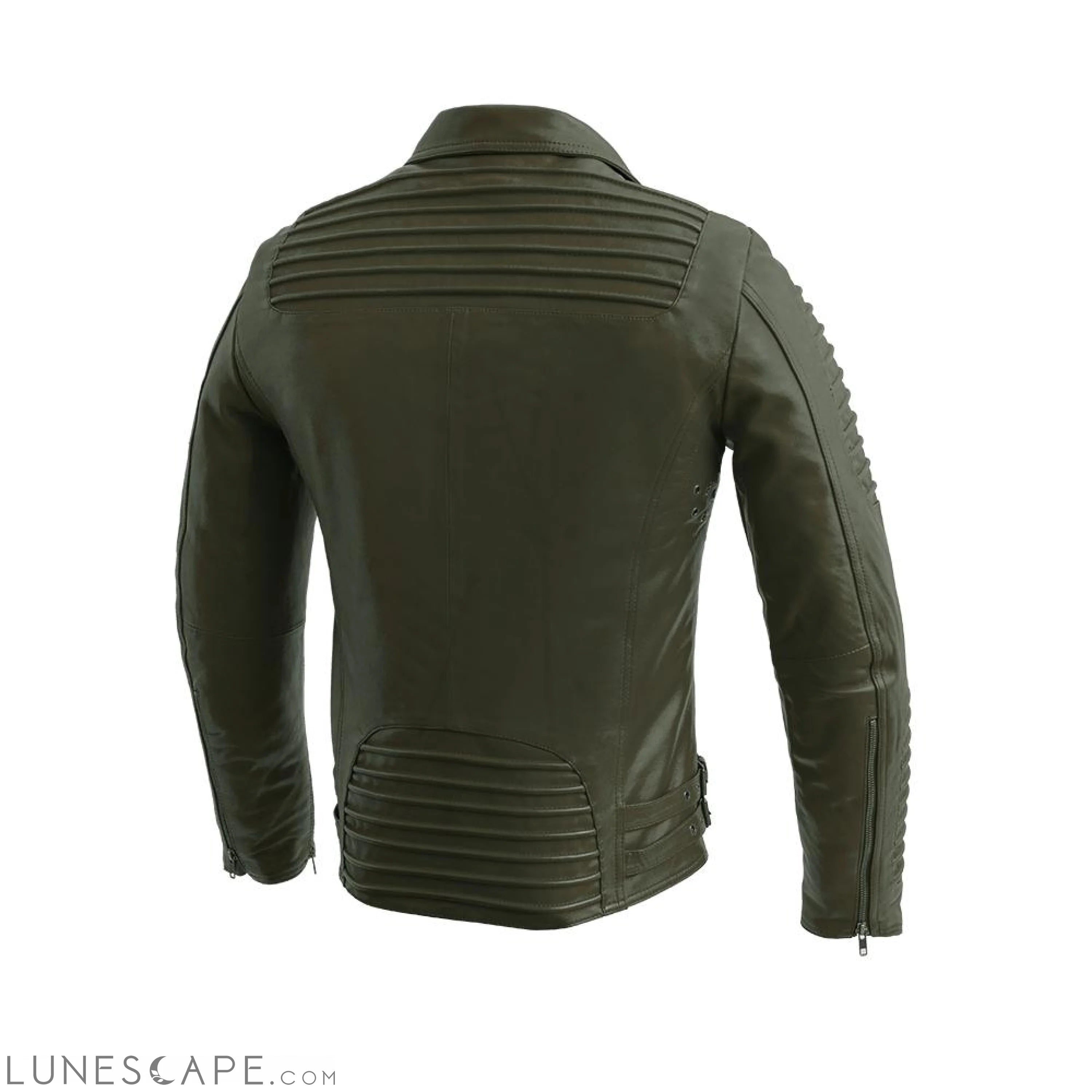 Brooklyn Mens Leather Bomber Jacket LUNESCAPE