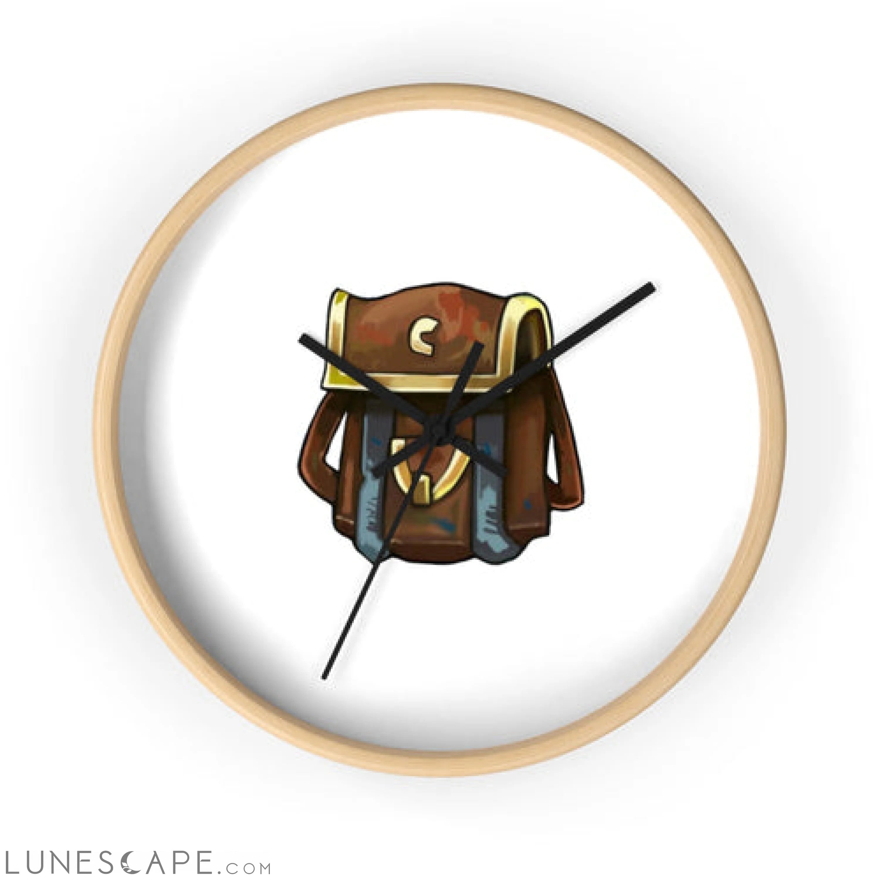 Brown Bag Wall clock LUNESCAPE