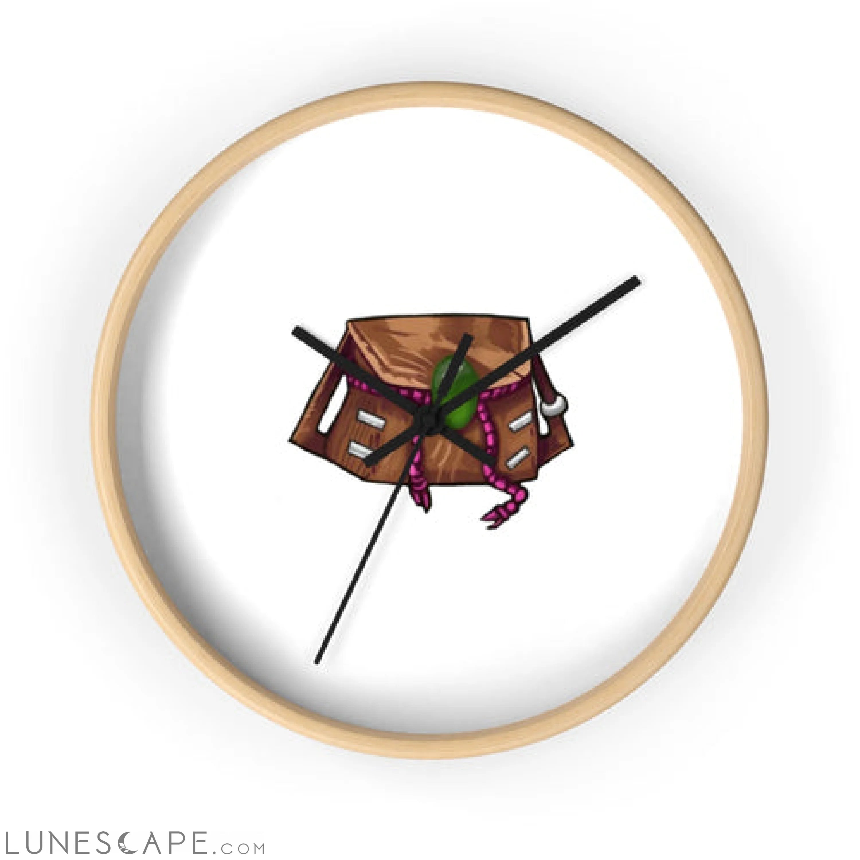Brown Bag Wall clock LUNESCAPE