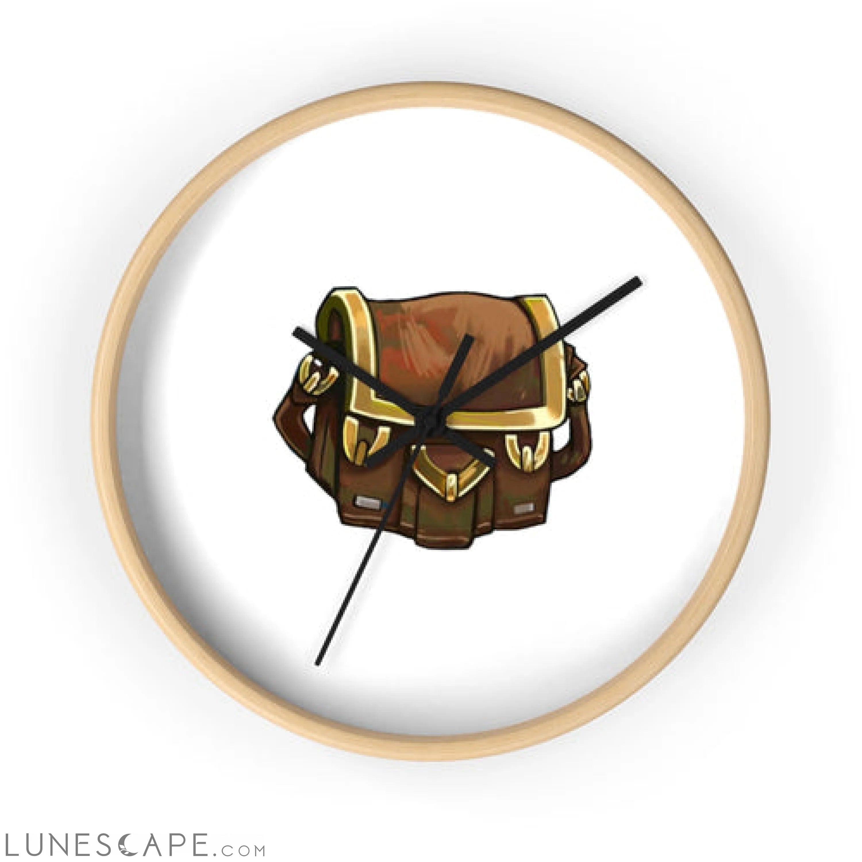 Brown Bag Wall clock LUNESCAPE