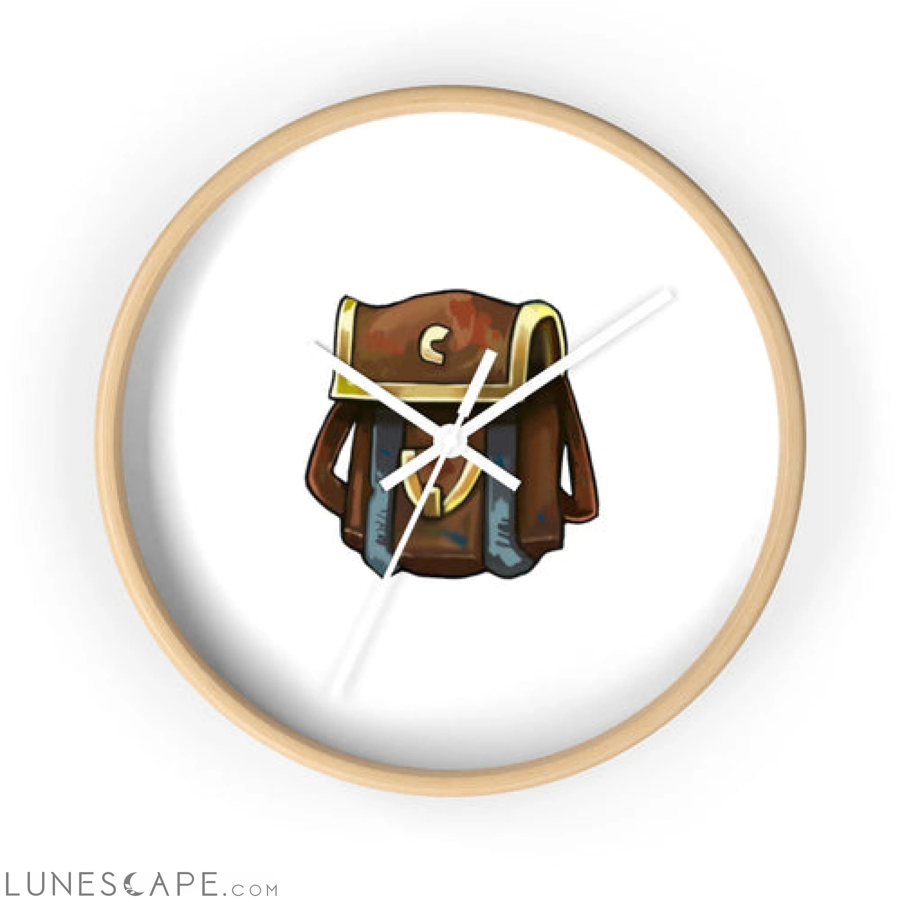 Brown Bag Wall clock LUNESCAPE