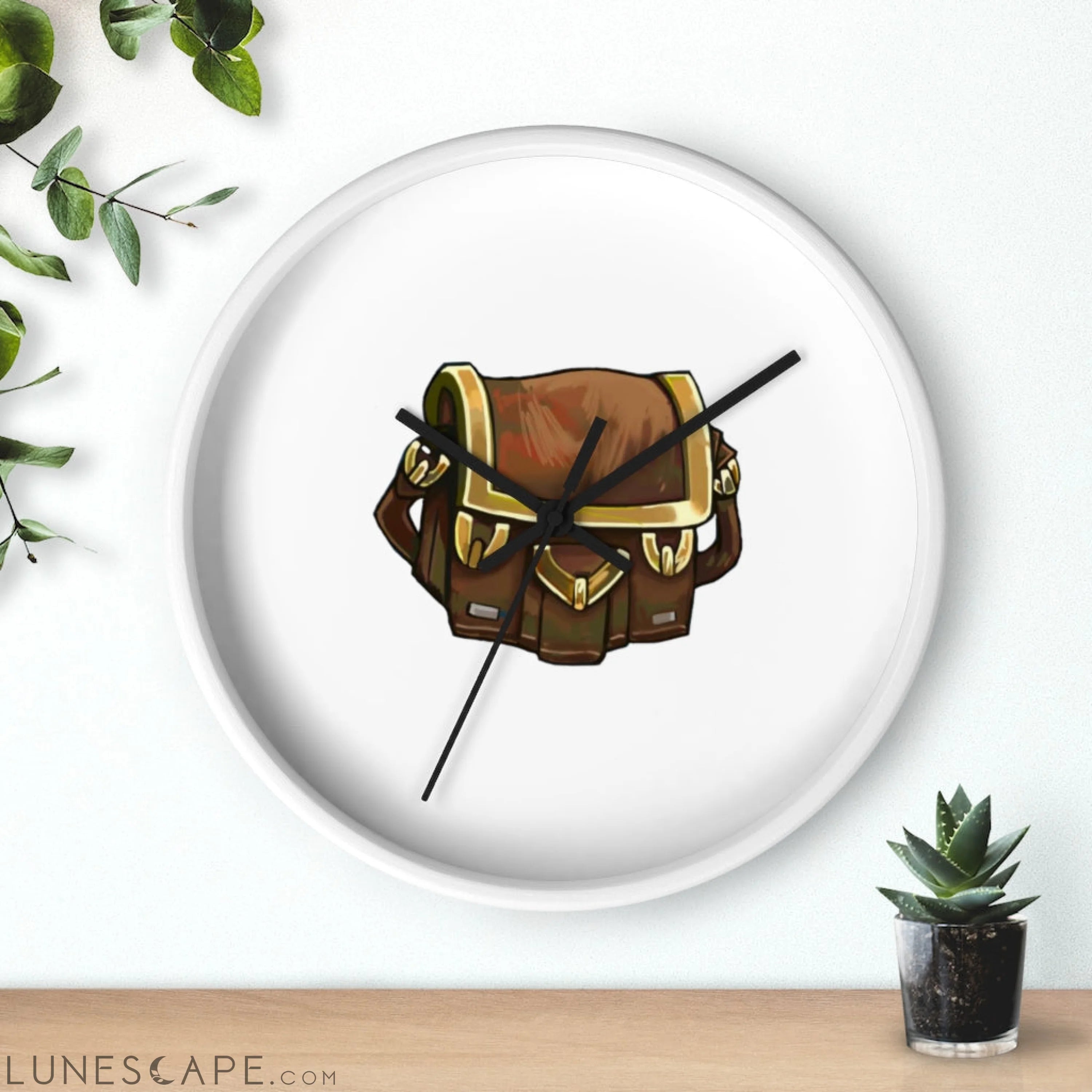 Brown Bag Wall clock LUNESCAPE