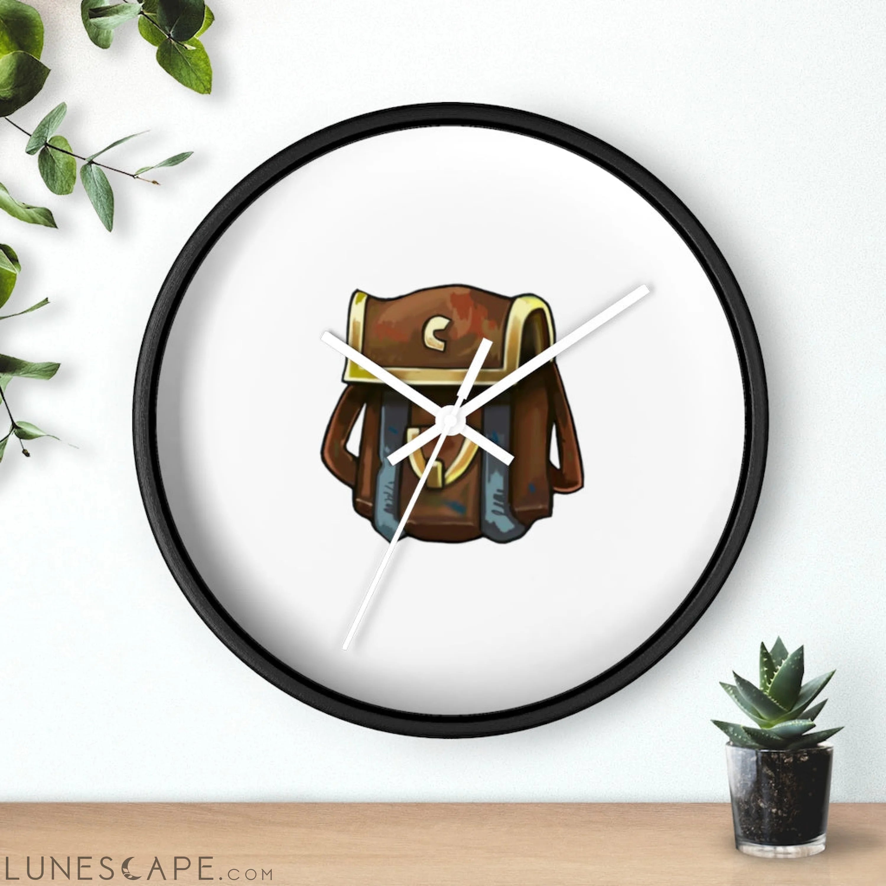Brown Bag Wall clock LUNESCAPE