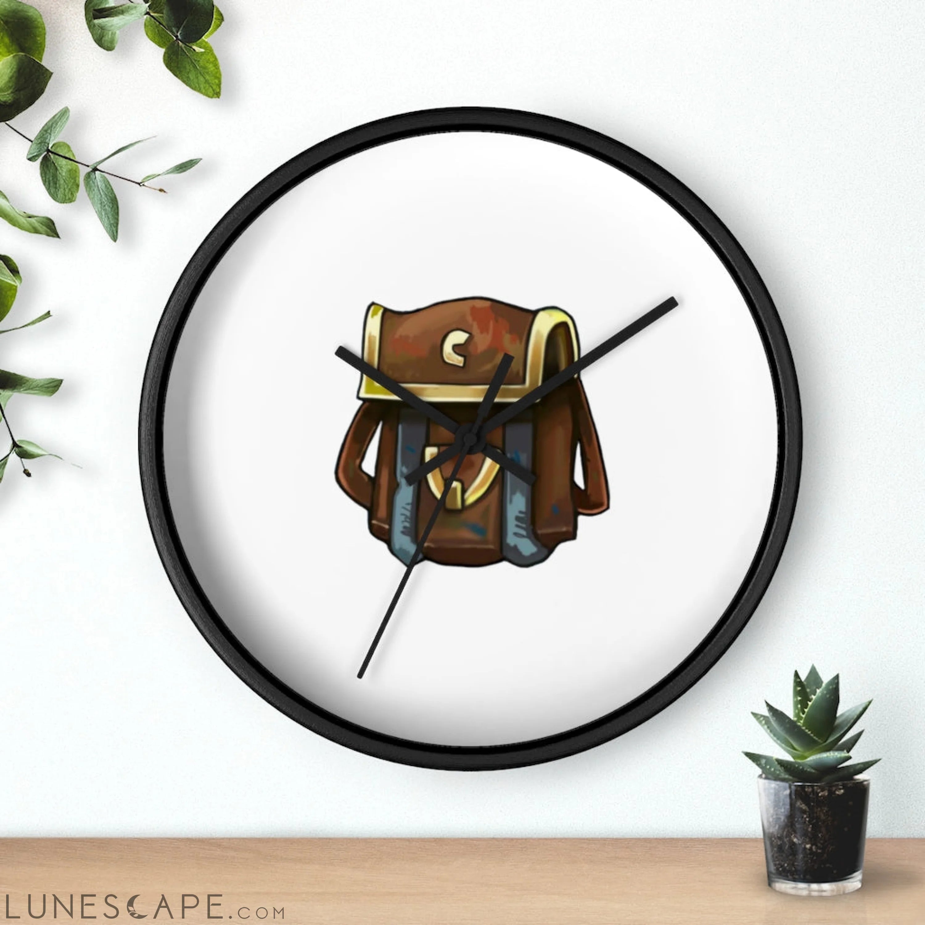 Brown Bag Wall clock LUNESCAPE