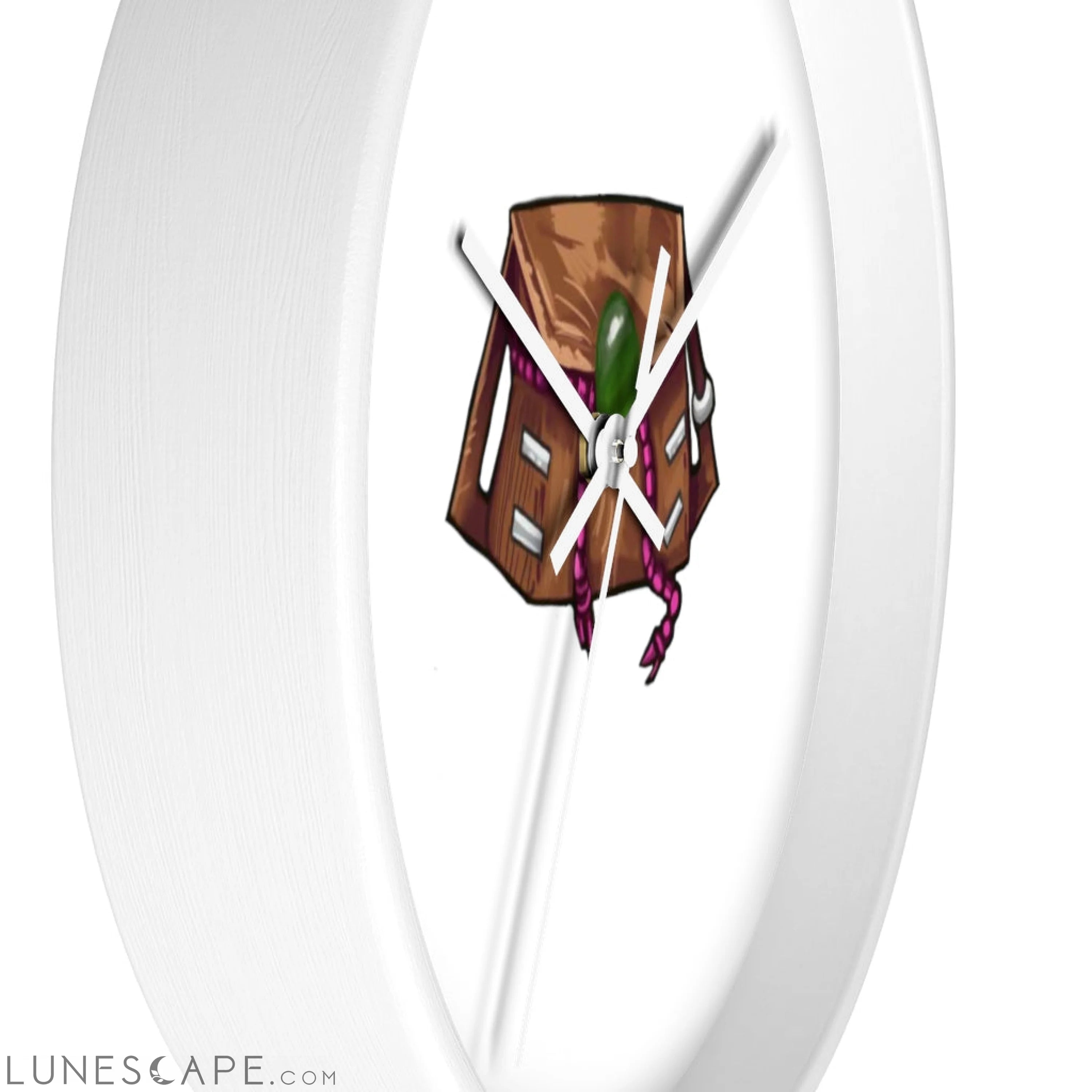 Brown Bag Wall clock LUNESCAPE