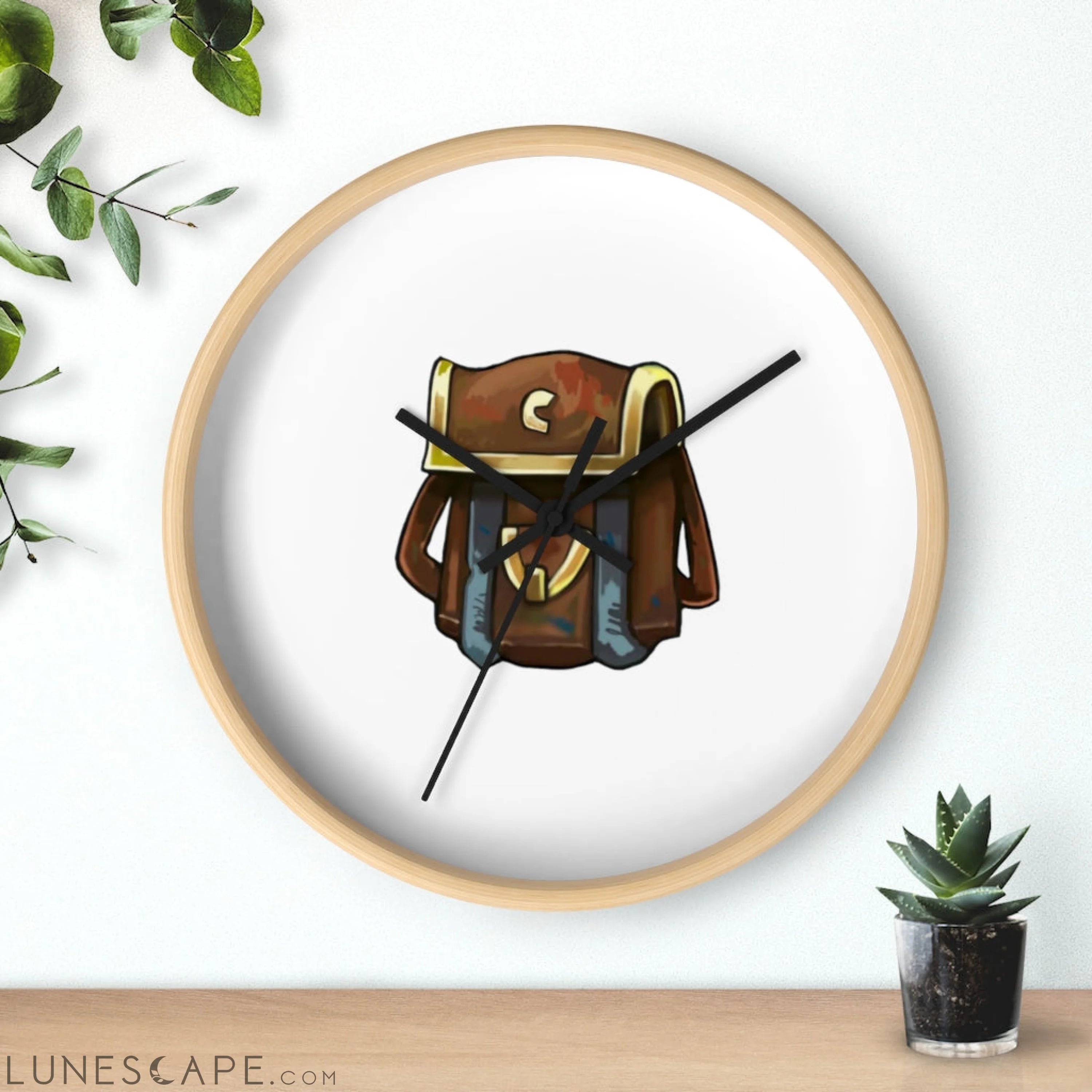 Brown Bag Wall clock LUNESCAPE