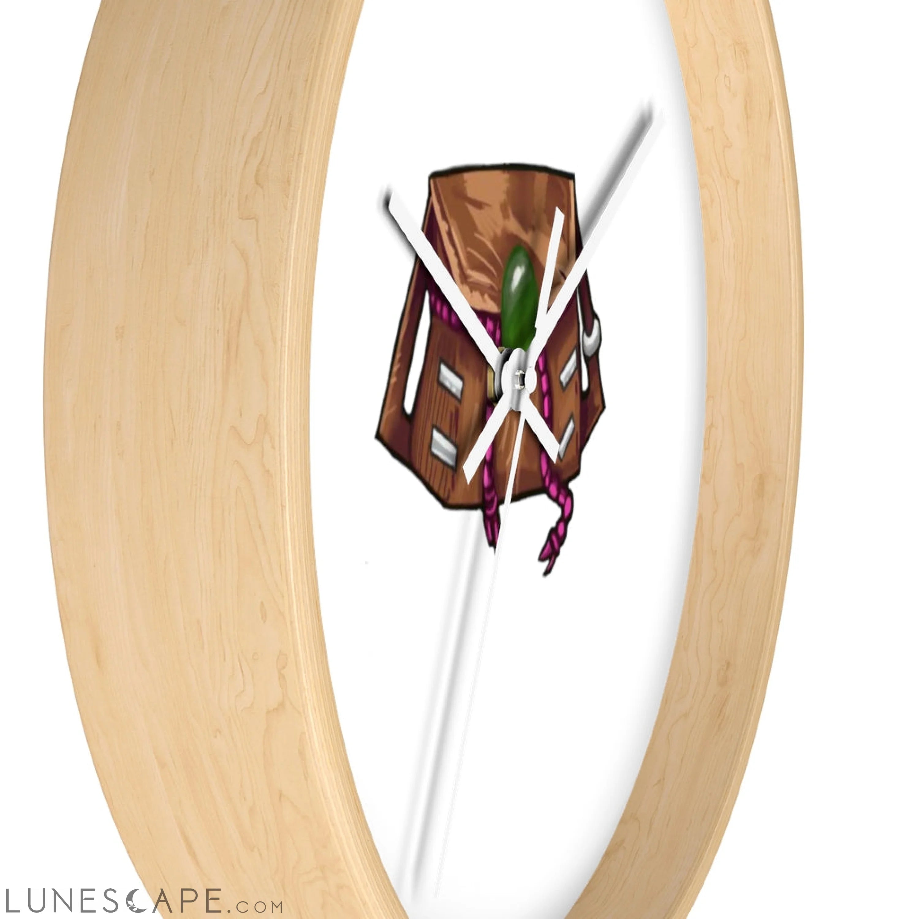 Brown Bag Wall clock LUNESCAPE