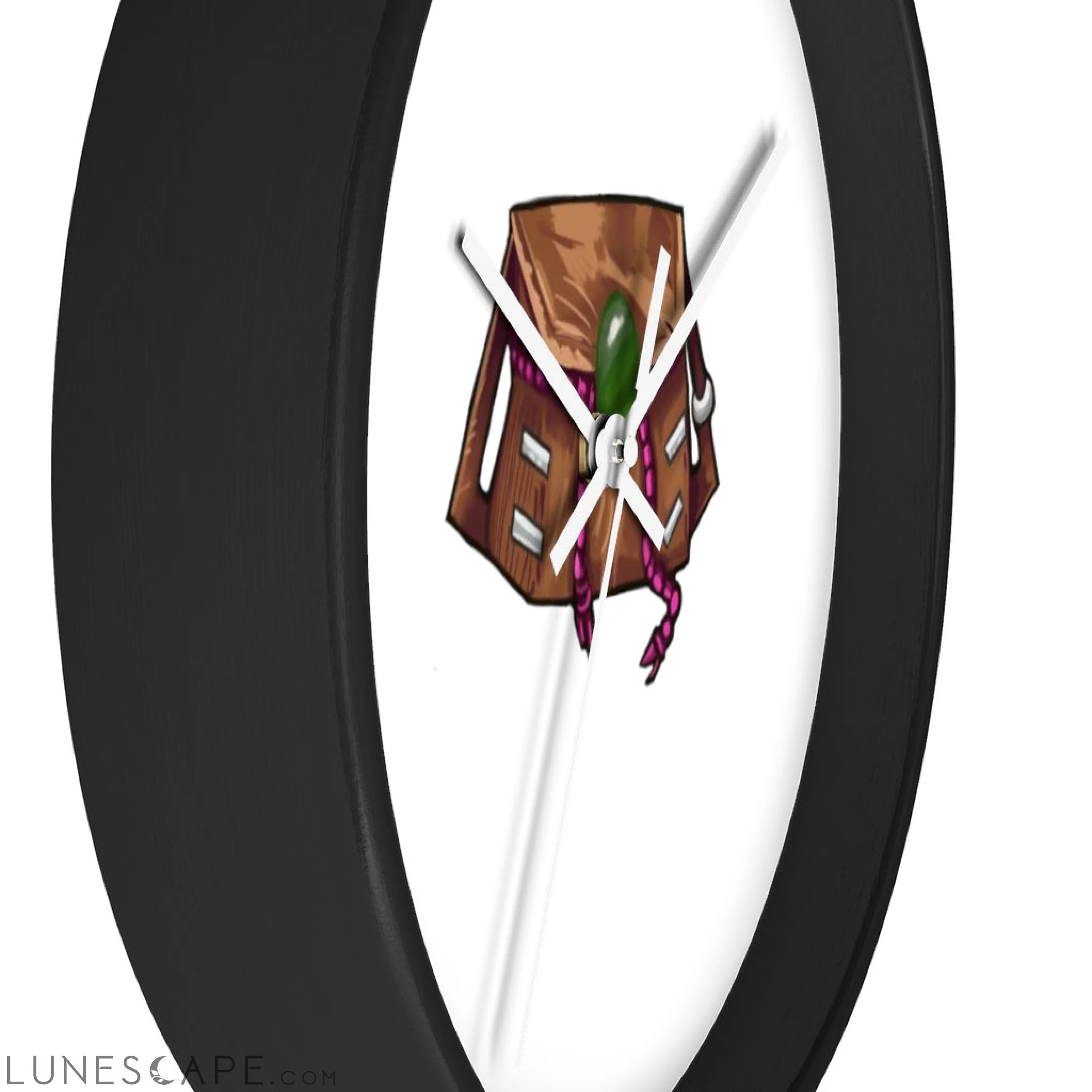 Brown Bag Wall clock LUNESCAPE