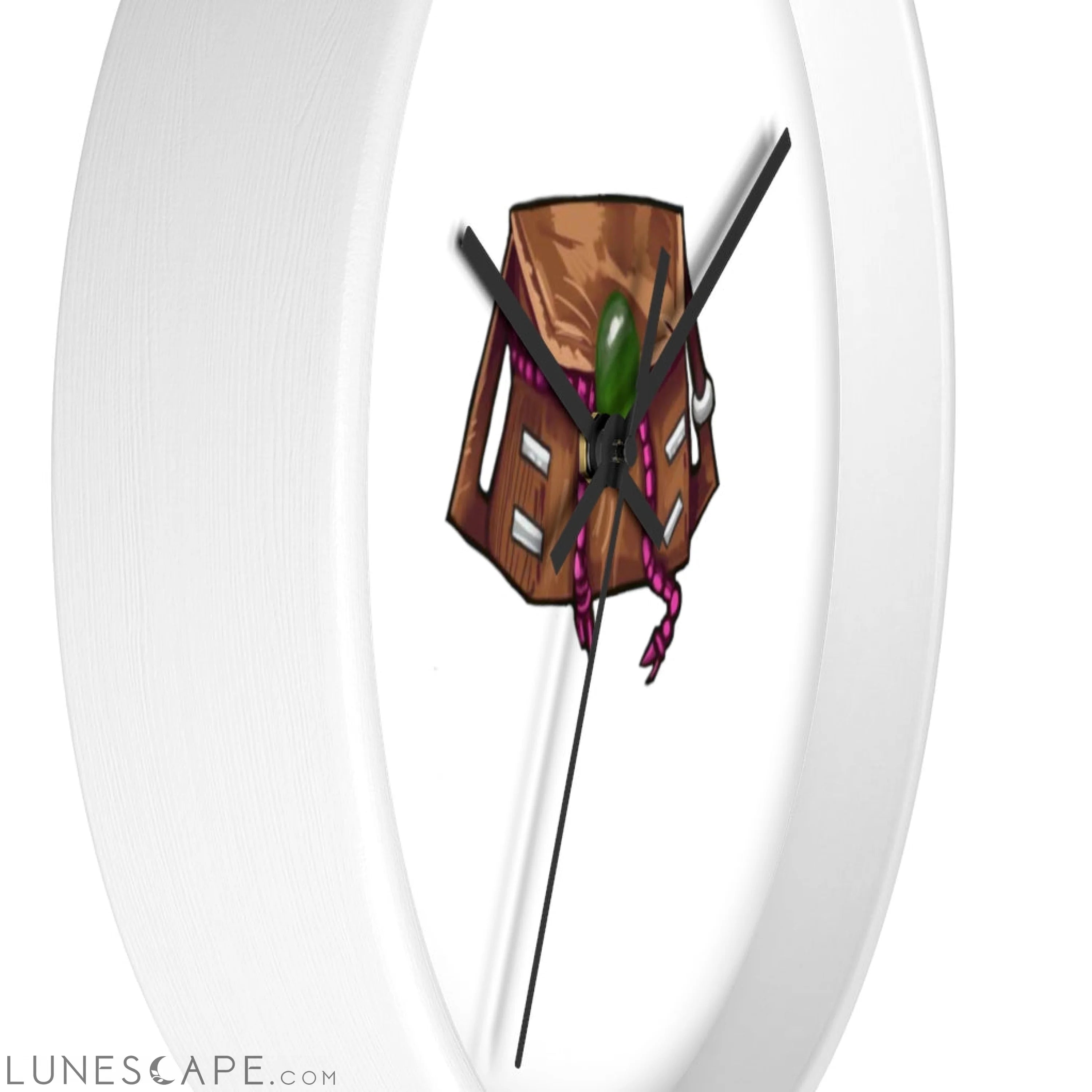 Brown Bag Wall clock LUNESCAPE