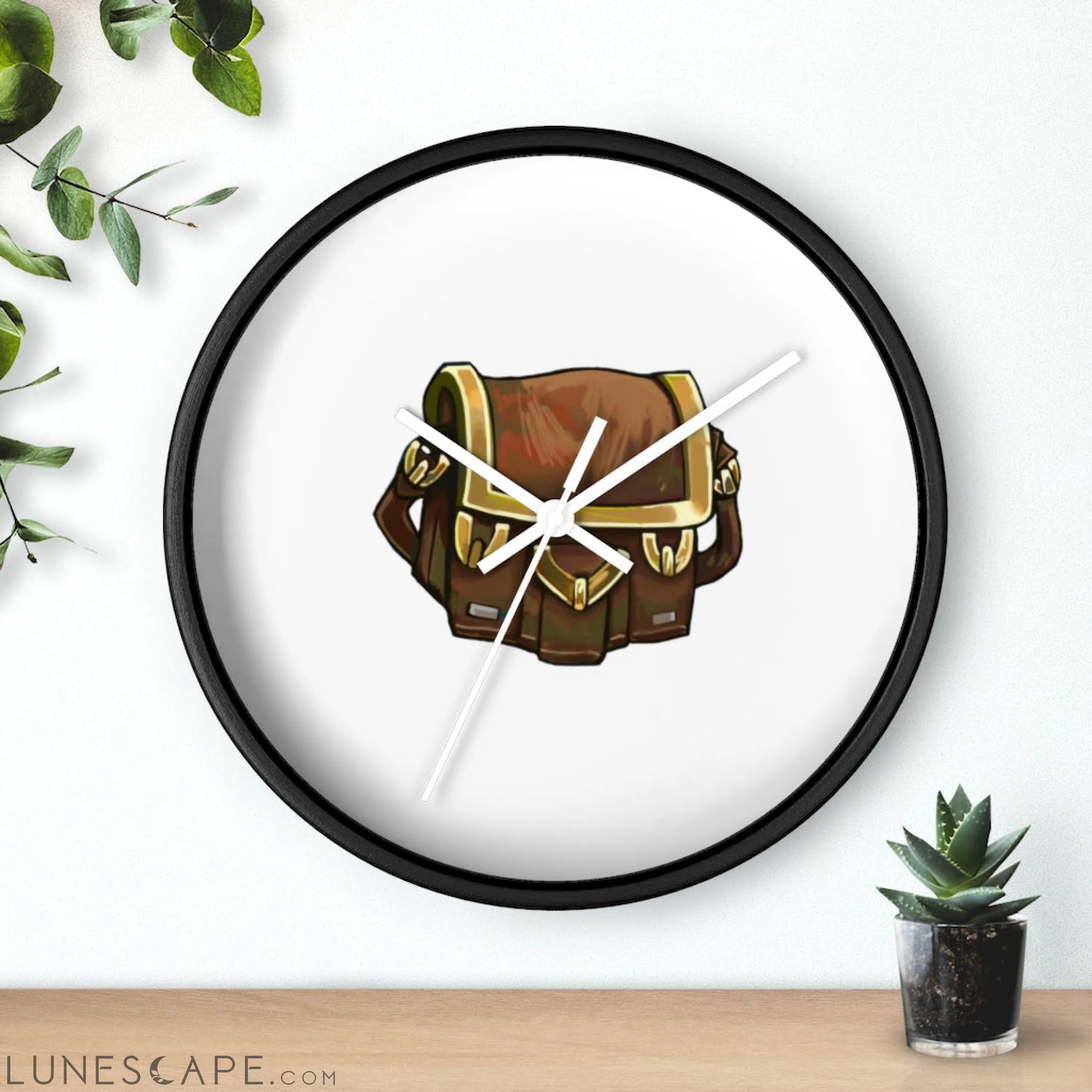 Brown Bag Wall clock LUNESCAPE