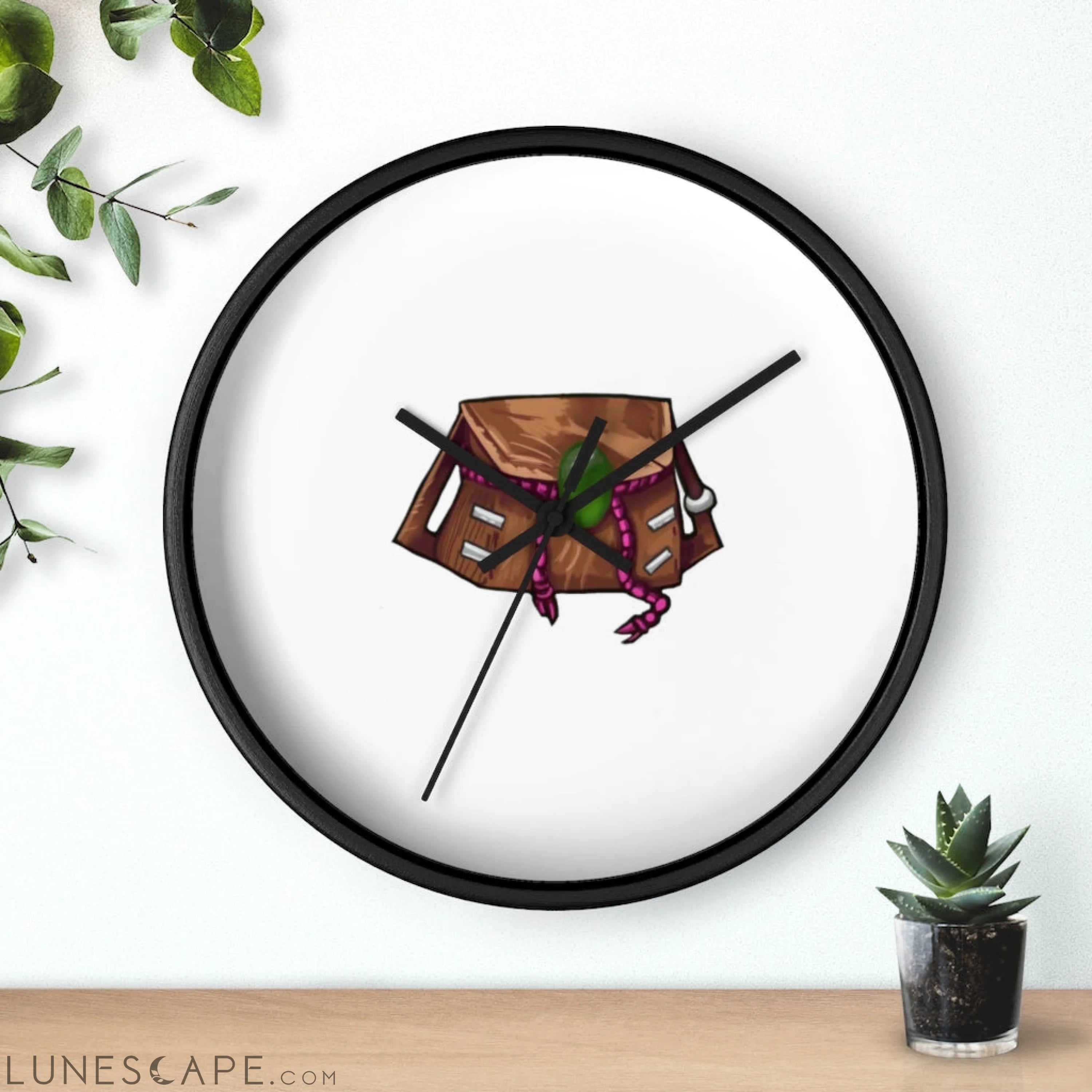 Brown Bag Wall clock LUNESCAPE