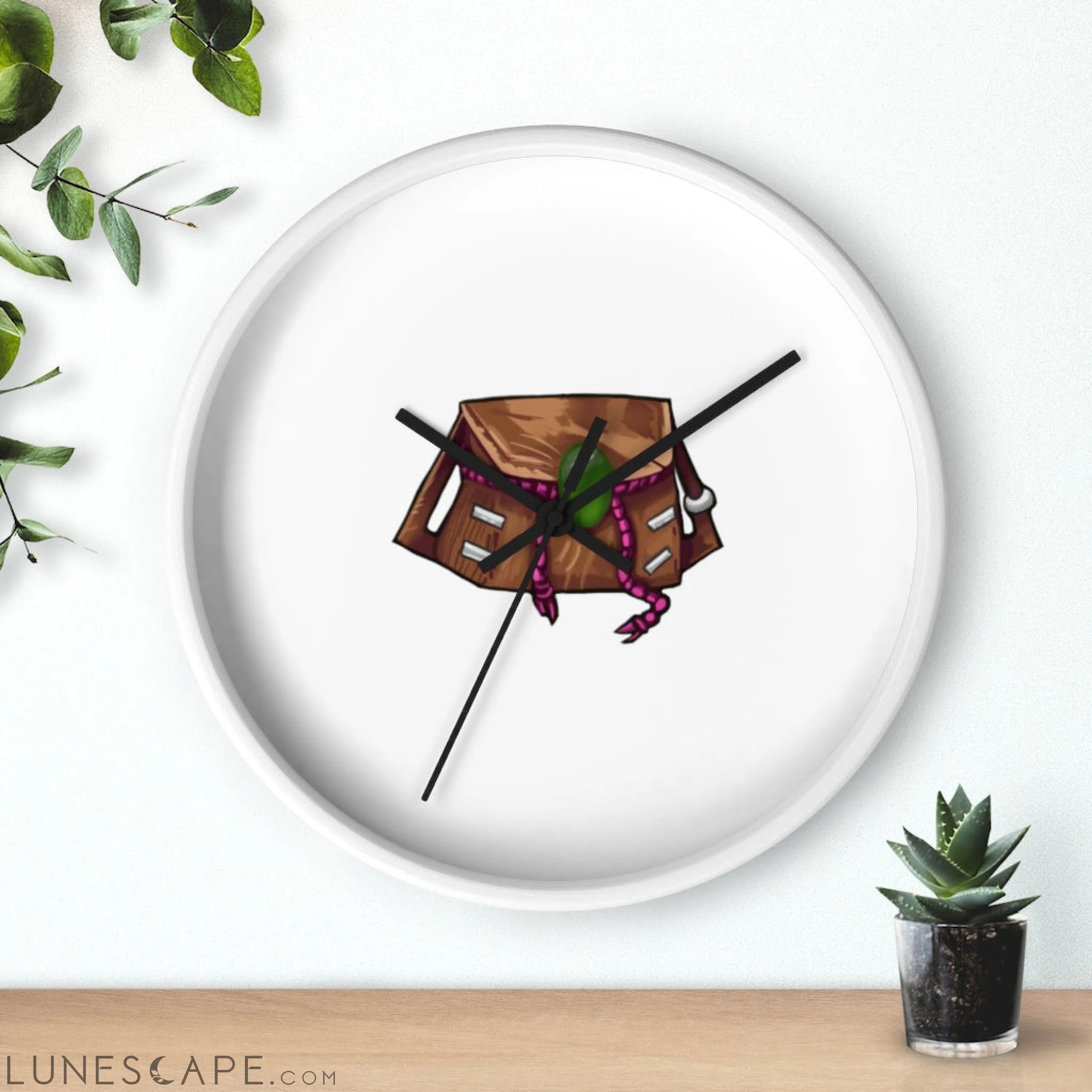 Brown Bag Wall clock LUNESCAPE