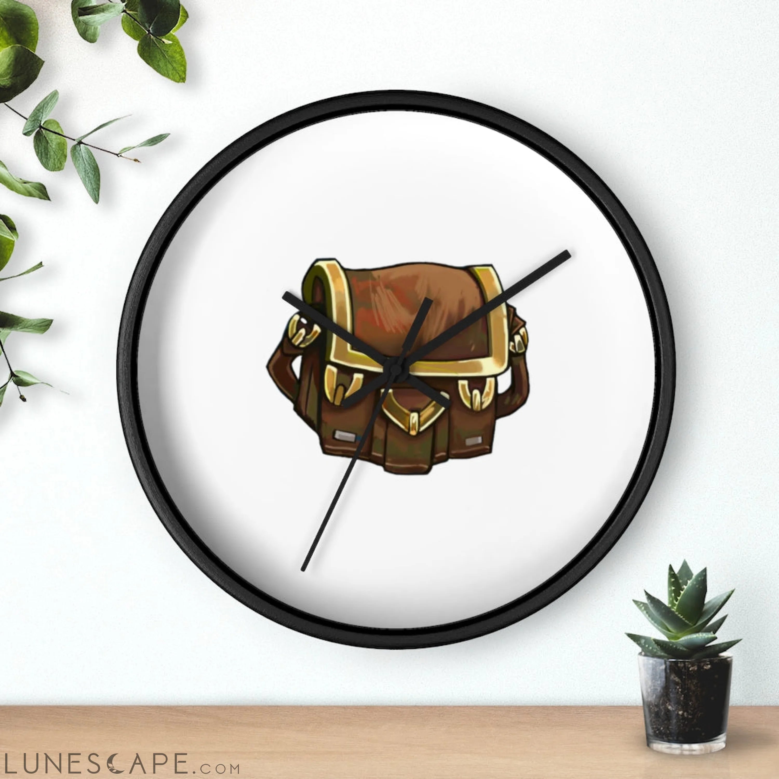Brown Bag Wall clock LUNESCAPE