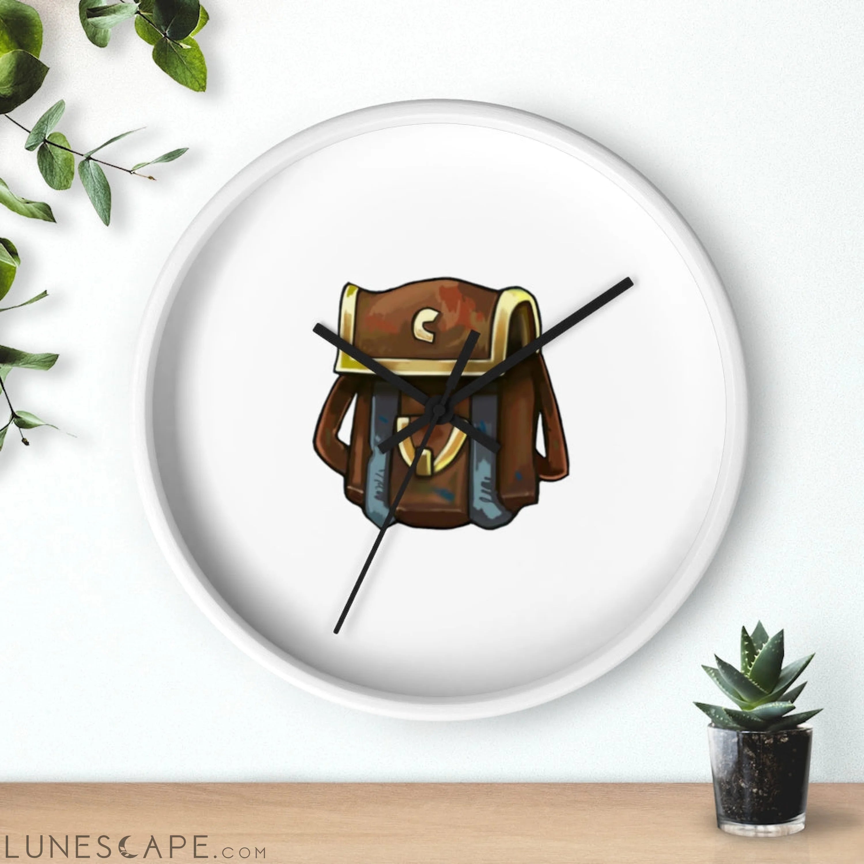 Brown Bag Wall clock LUNESCAPE