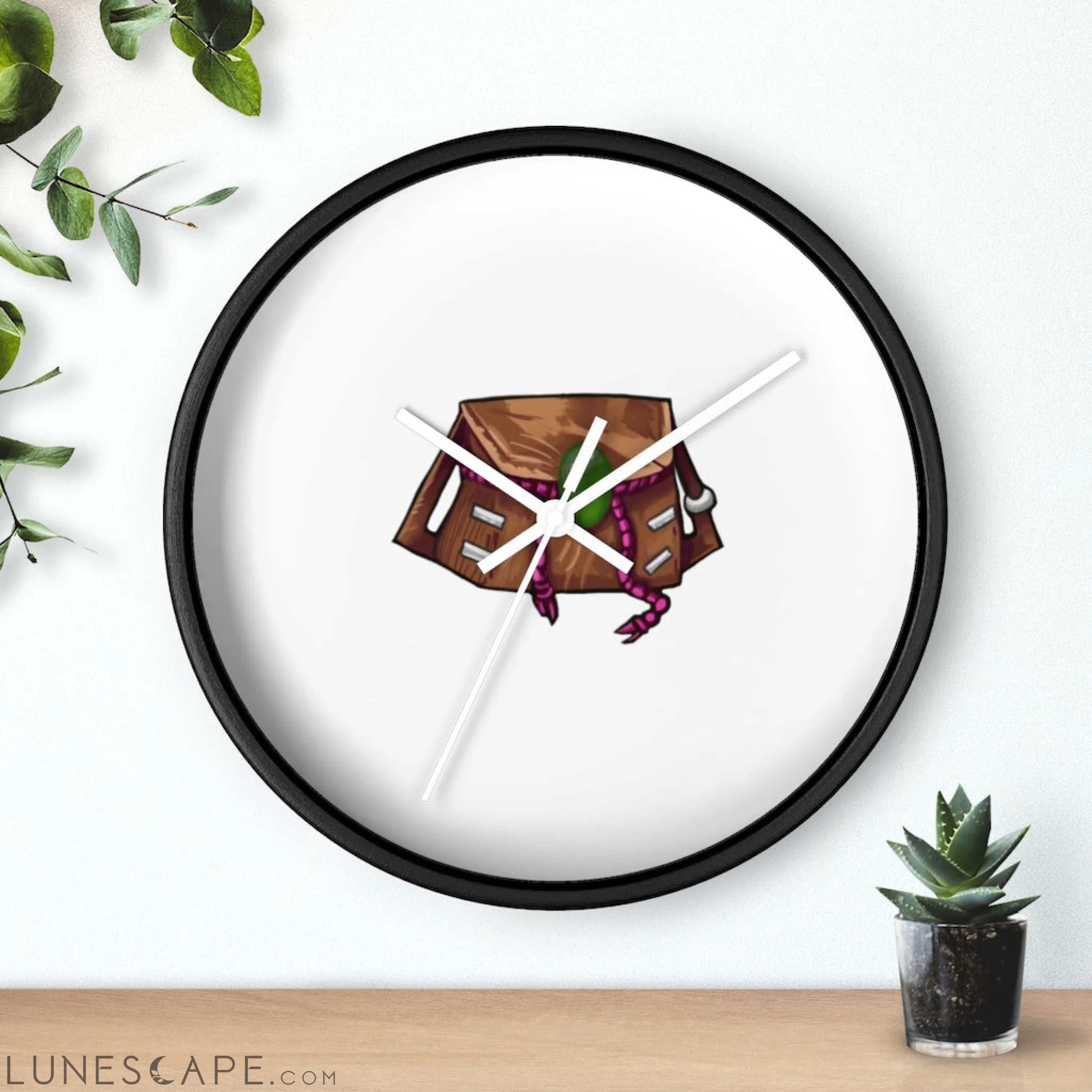 Brown Bag Wall clock LUNESCAPE