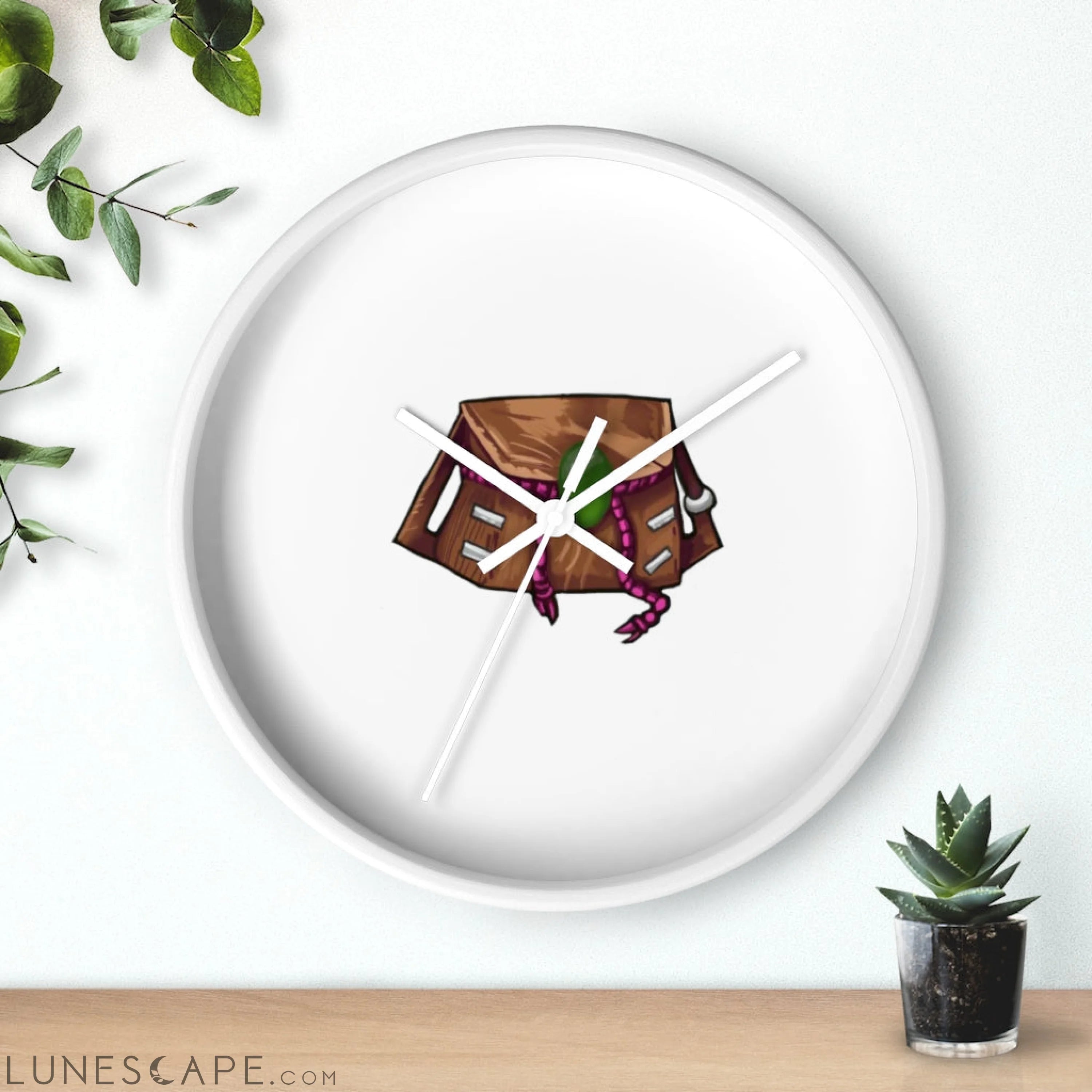 Brown Bag Wall clock LUNESCAPE
