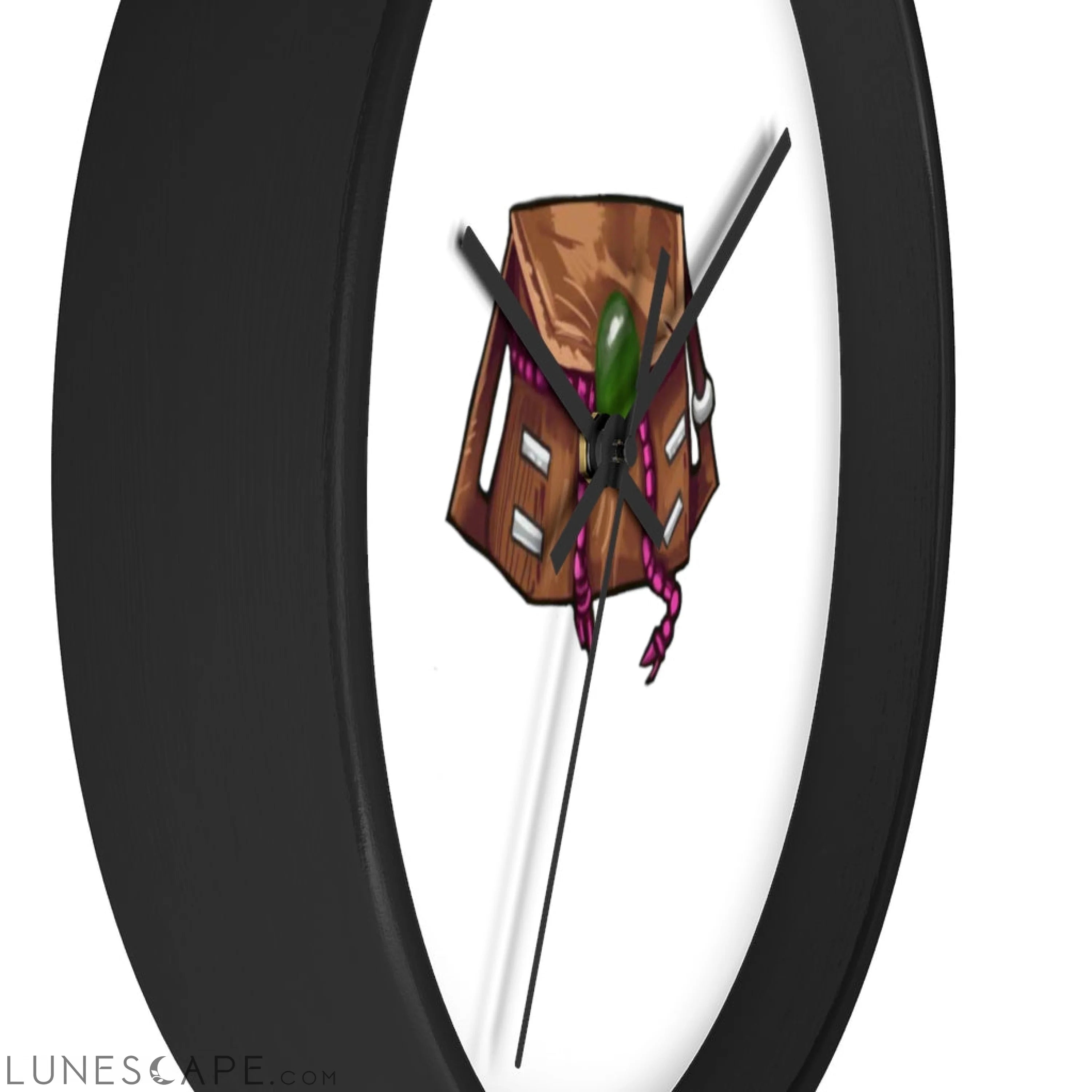 Brown Bag Wall clock LUNESCAPE