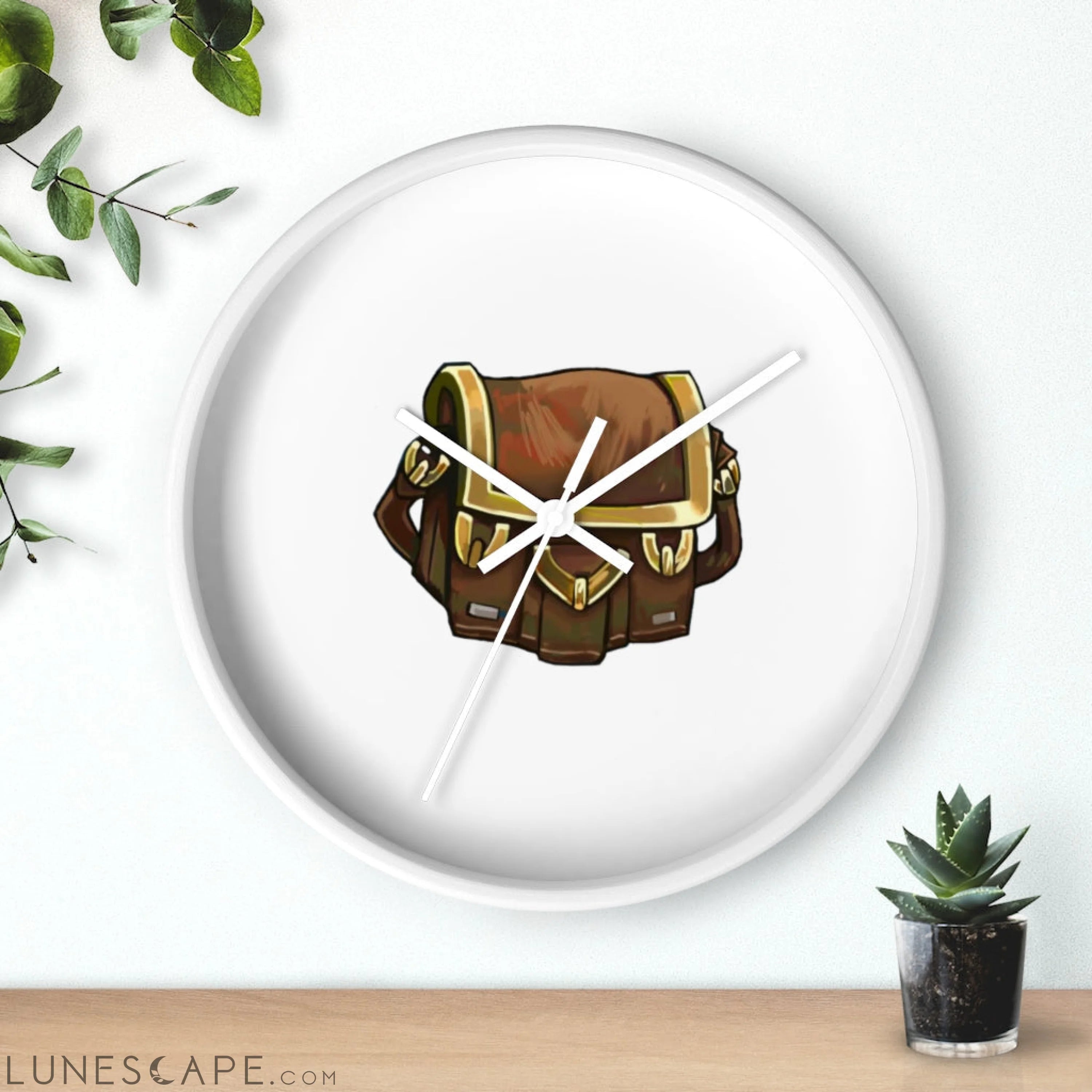 Brown Bag Wall clock LUNESCAPE