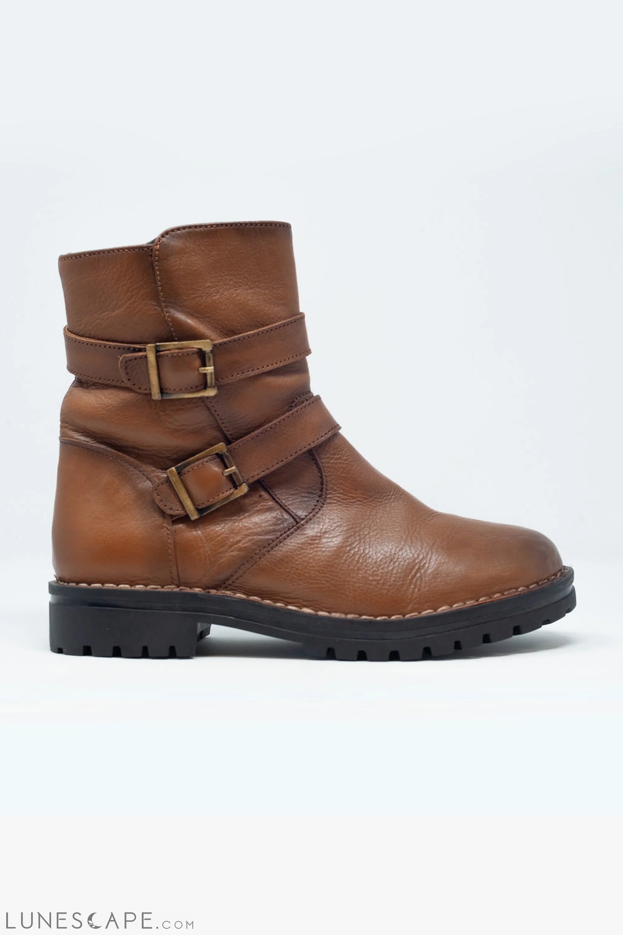 Brown Buckled Boots LUNESCAPE