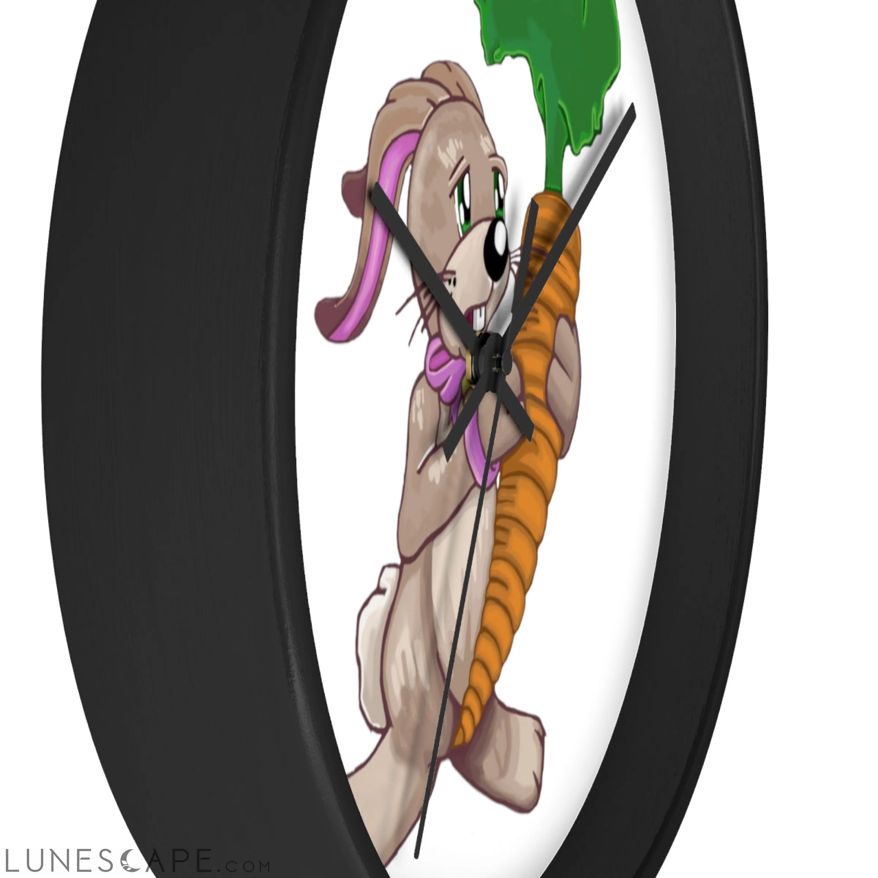 Bunny with Carrot Wall clock LUNESCAPE