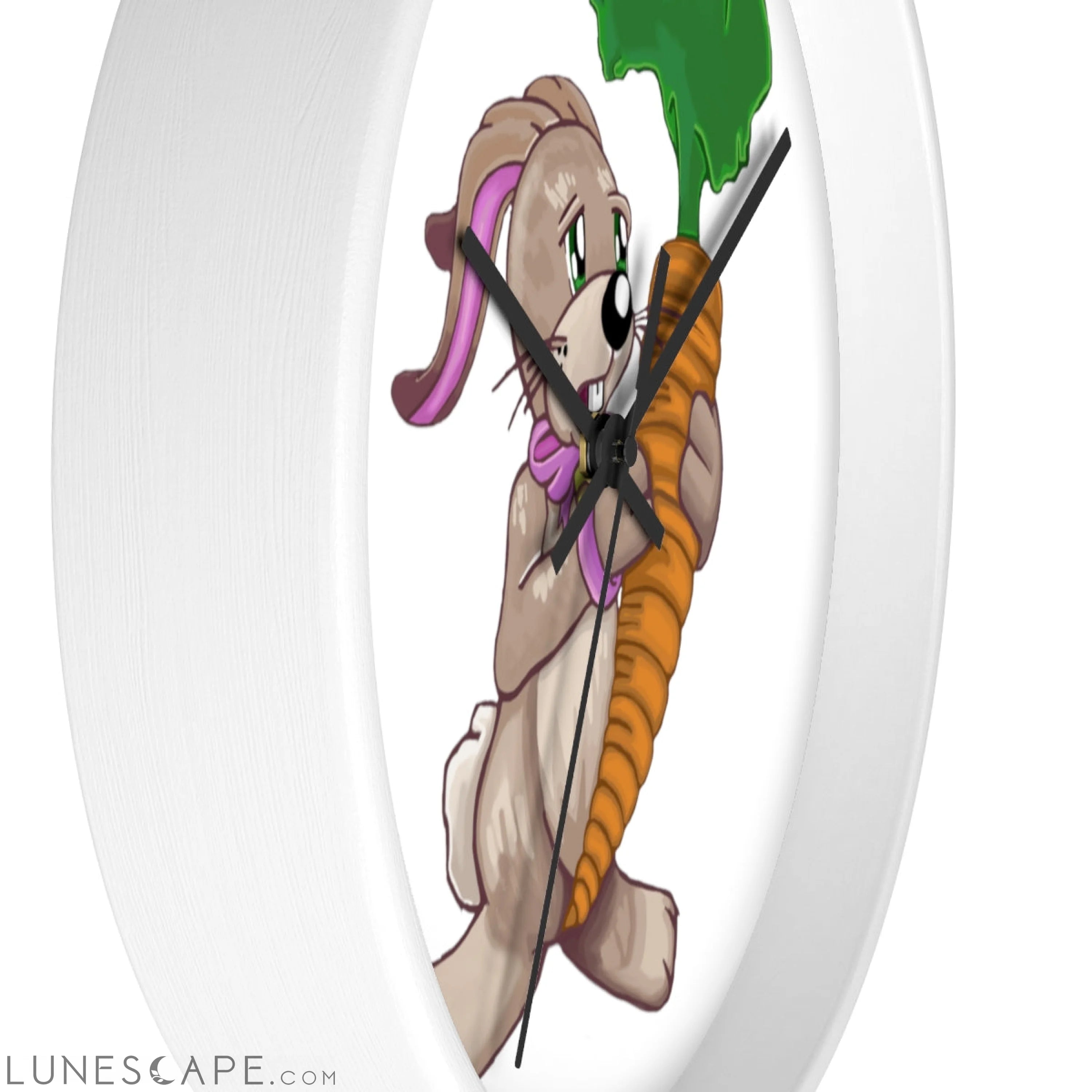 Bunny with Carrot Wall clock LUNESCAPE