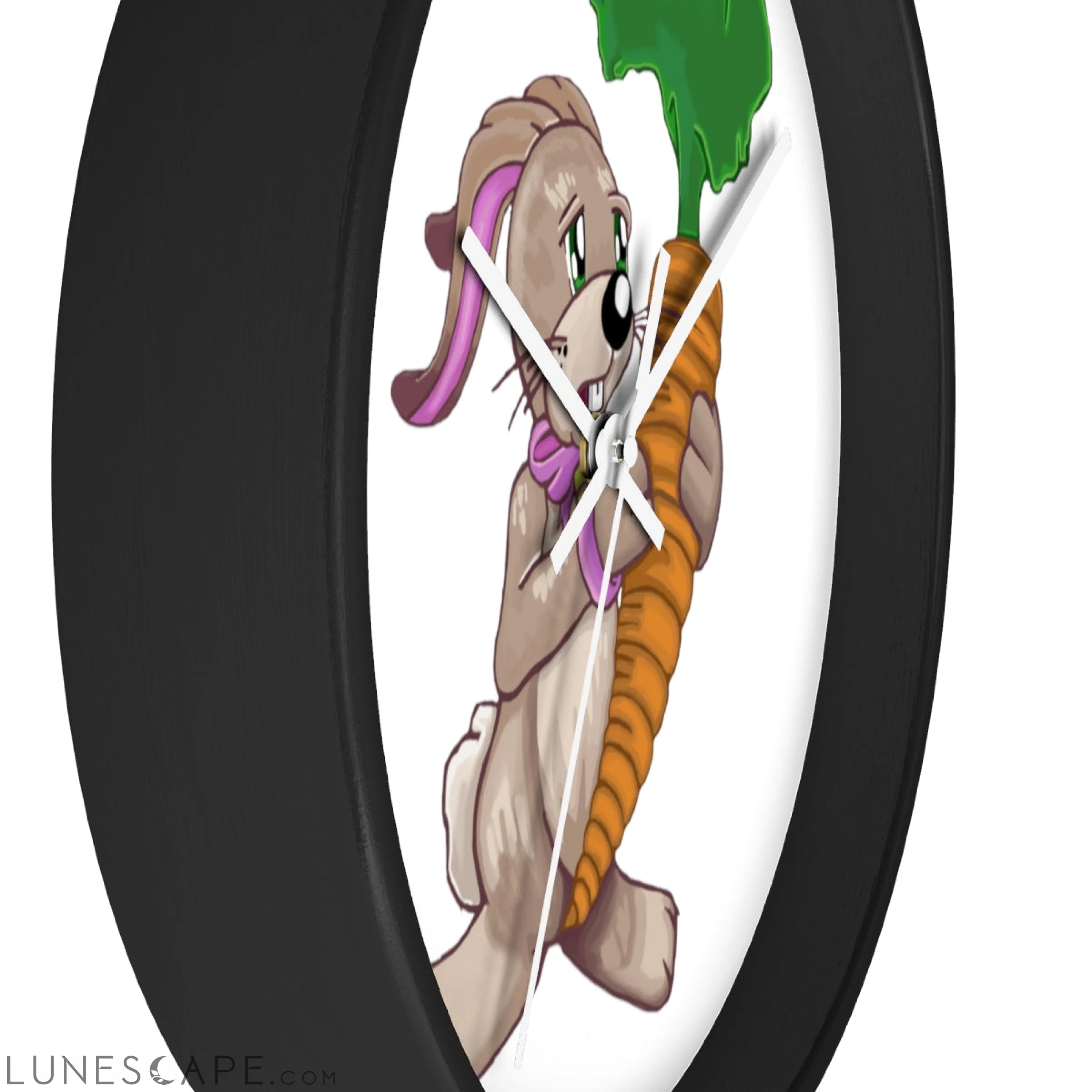 Bunny with Carrot Wall clock LUNESCAPE