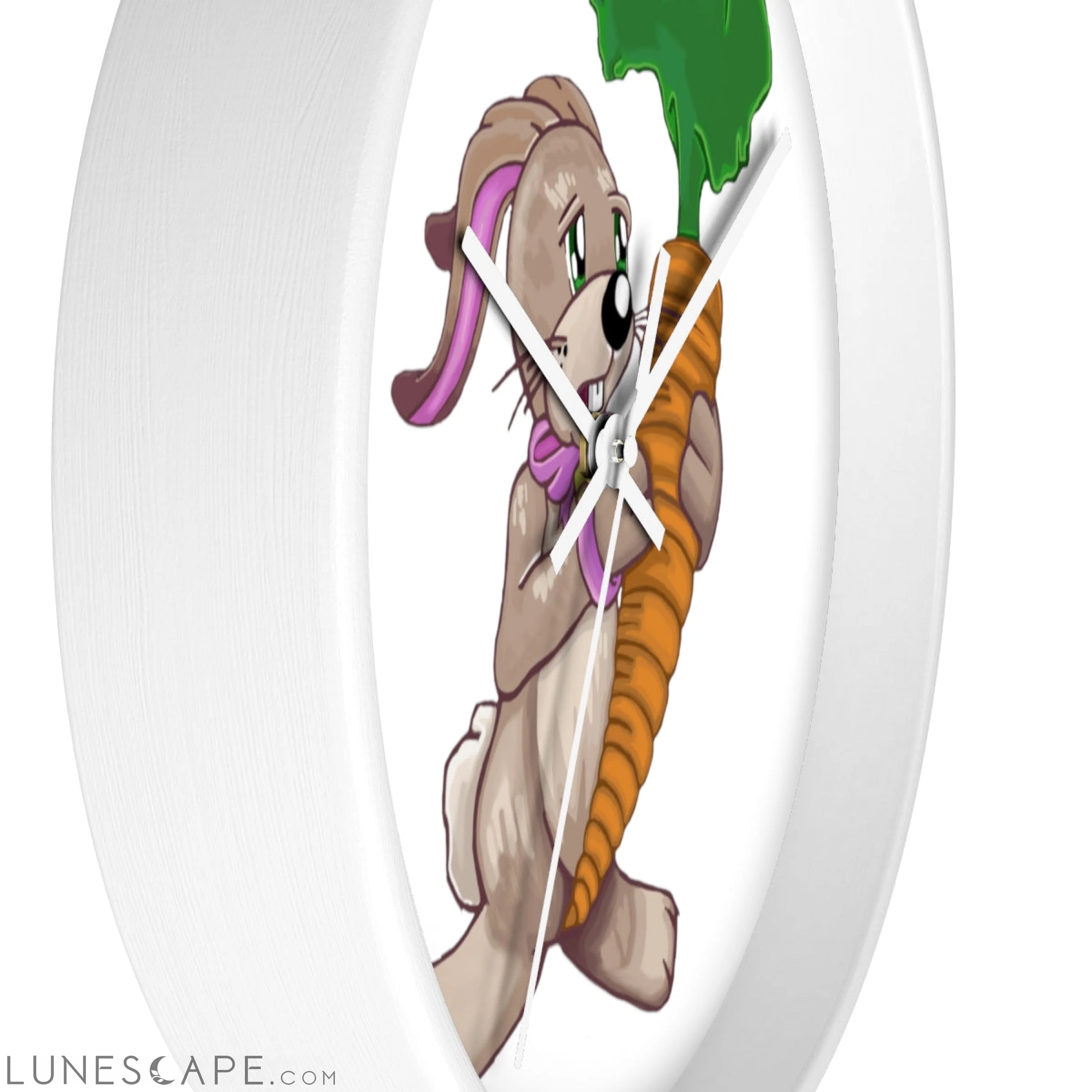 Bunny with Carrot Wall clock LUNESCAPE