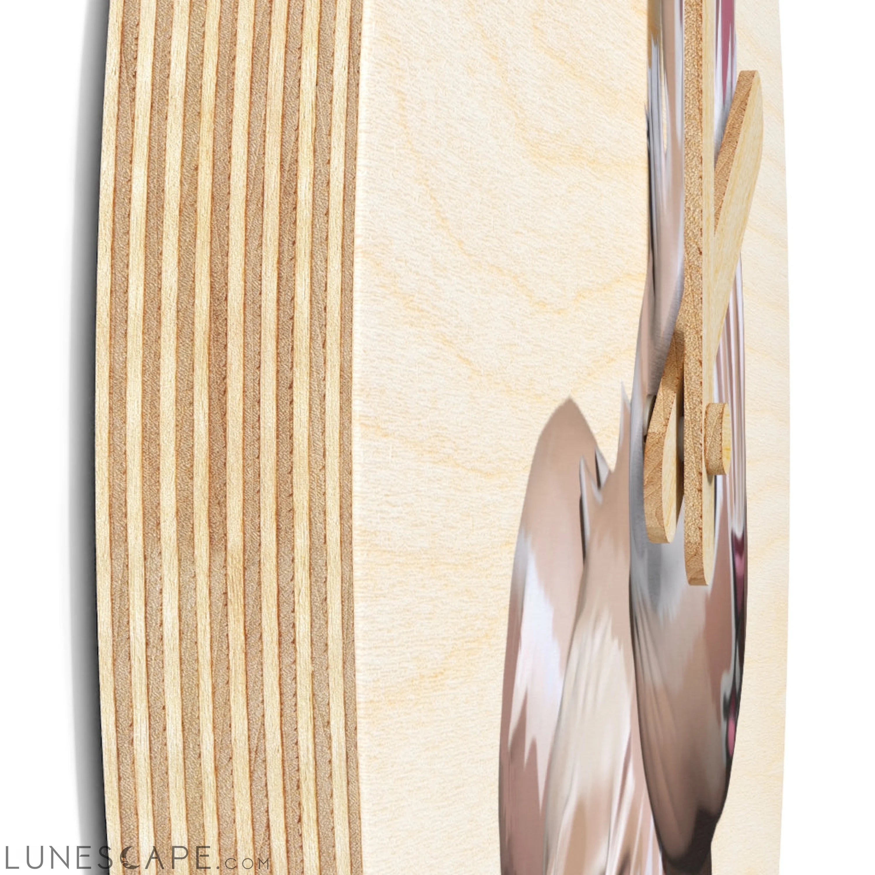 Bunny Wooden Wall Clock LUNESCAPE