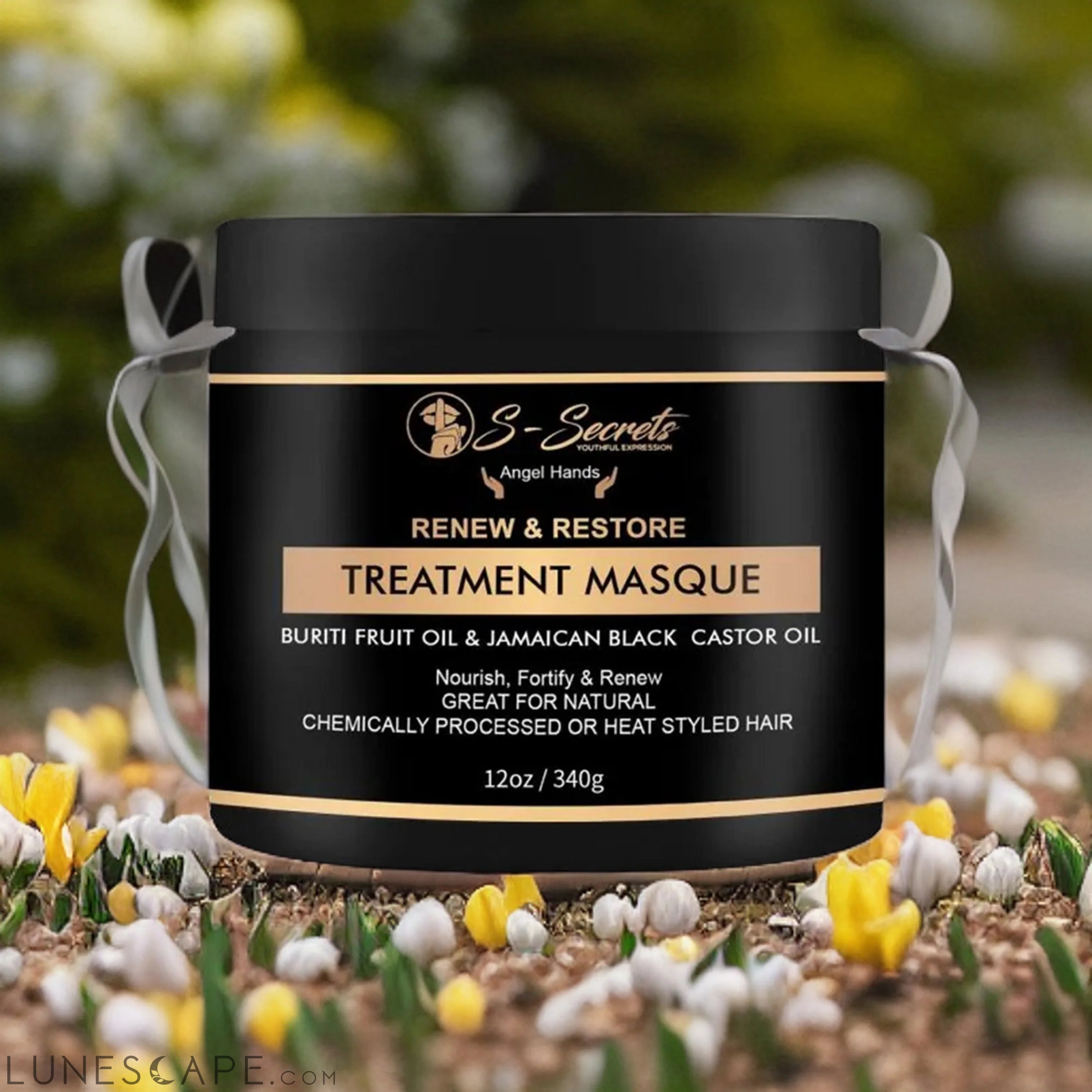 Buriti Fruit Oil and Jamaican Black Castor Oil Hair Masque, Essentials LUNESCAPE